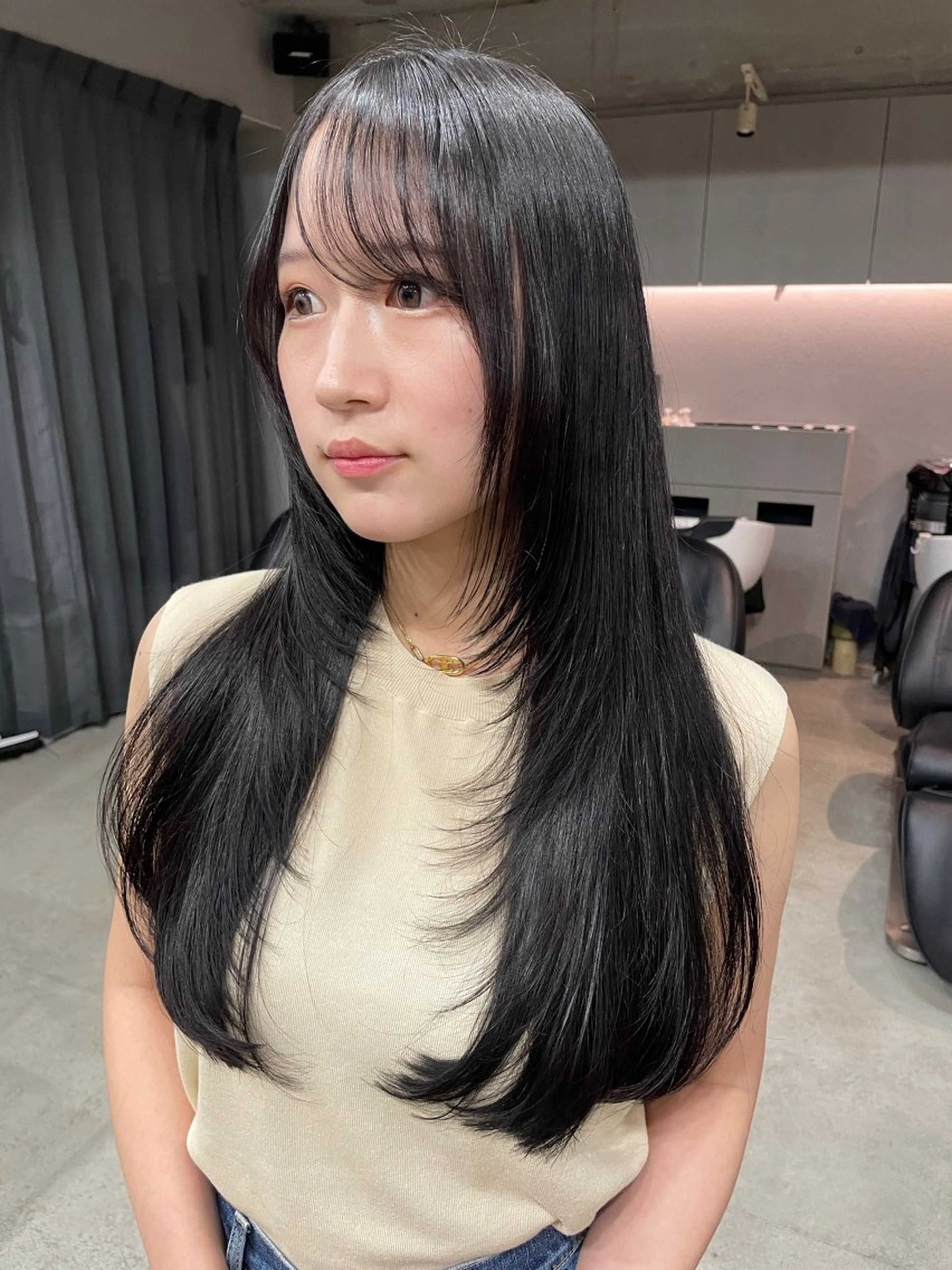 ロング カラー カット ヘアカラー トリートメント 表参道/髪質改善・ 透明感 colorのヘアスタイル