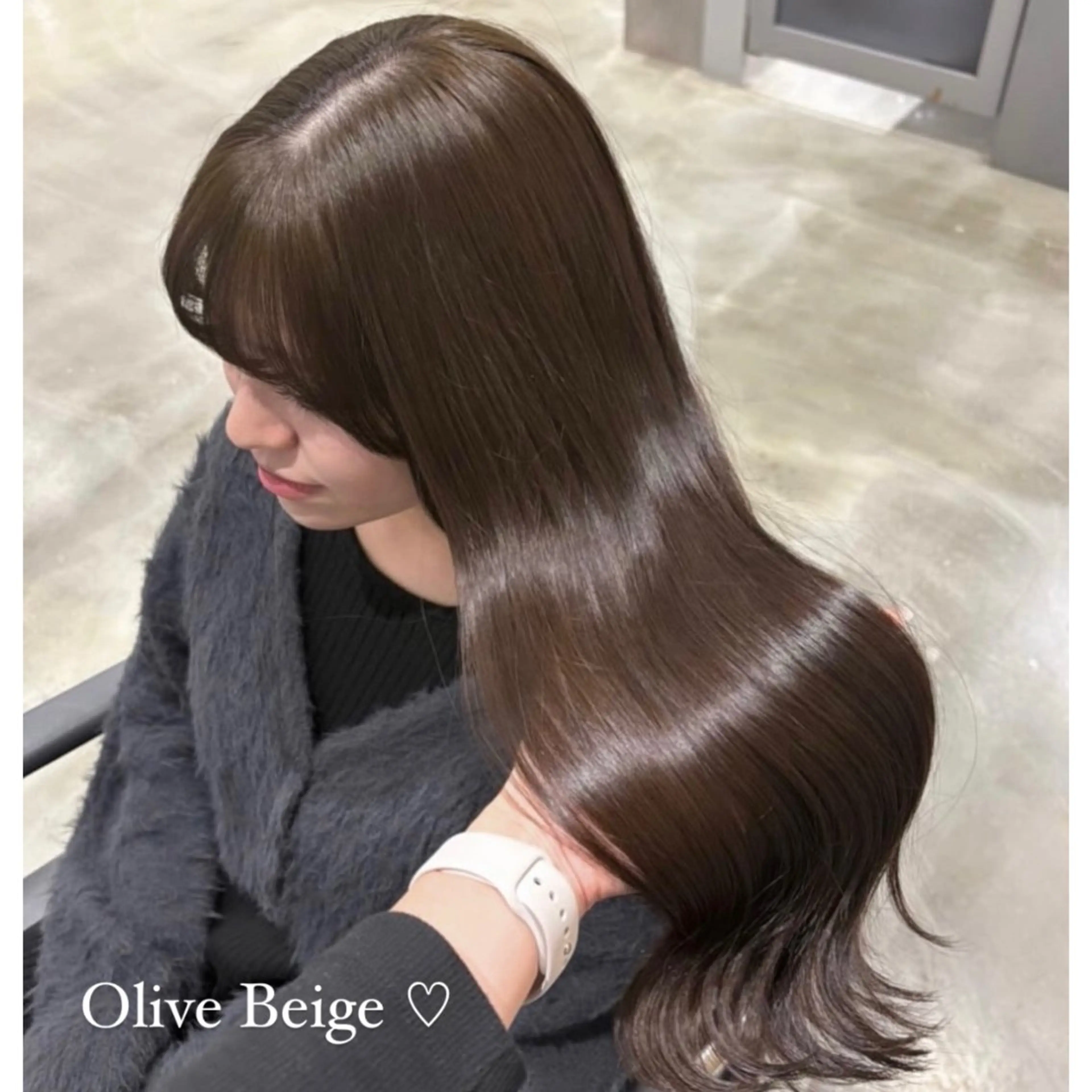 カラー ベージュカラー 透明感カラー オリーブベージュ ヘアカラー Mayu ♡カラーリストのヘアスタイル