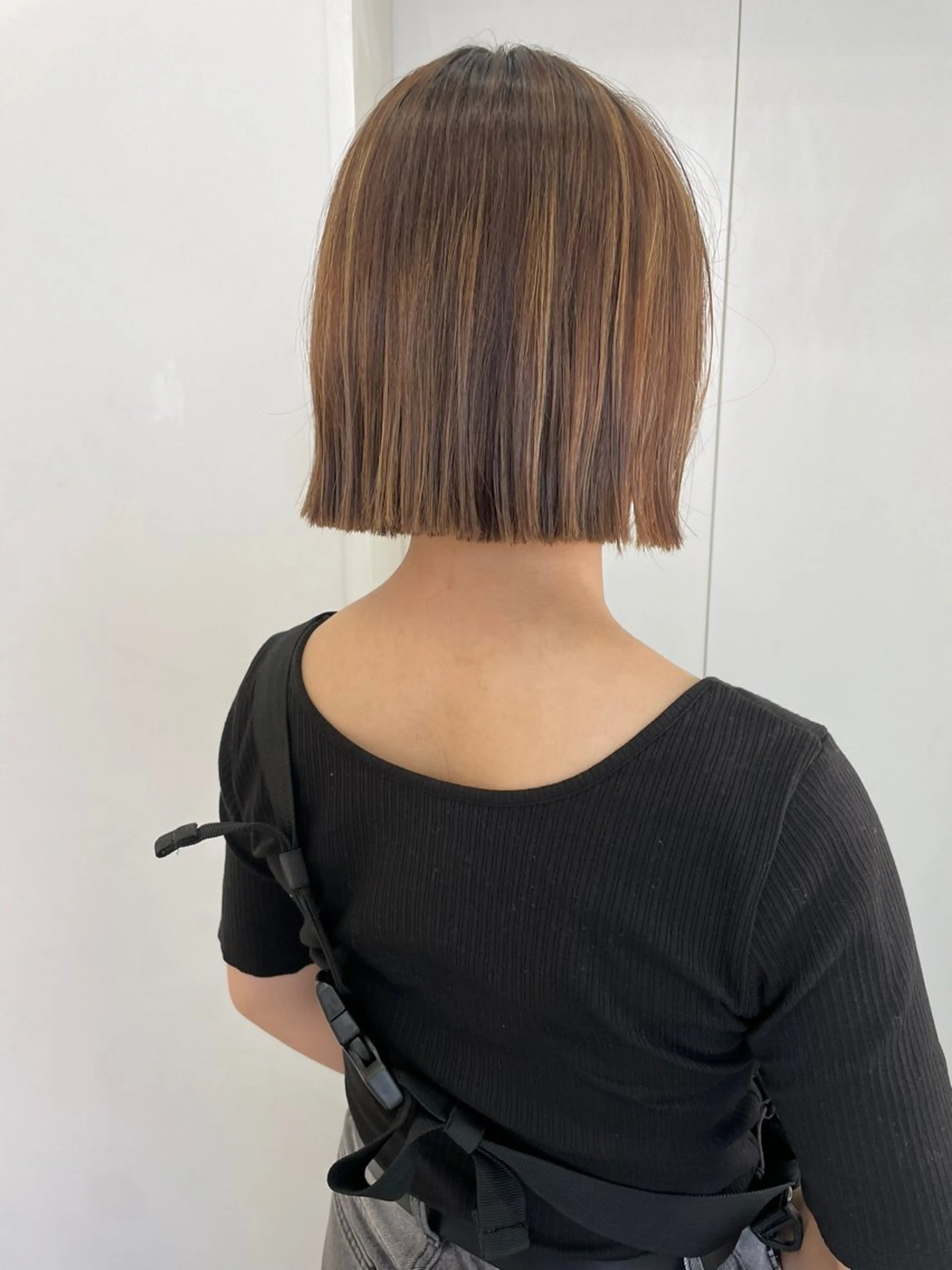 ショート カラー パーマ ボブ・ミニボブ 髪質改善カミオカのヘアスタイル