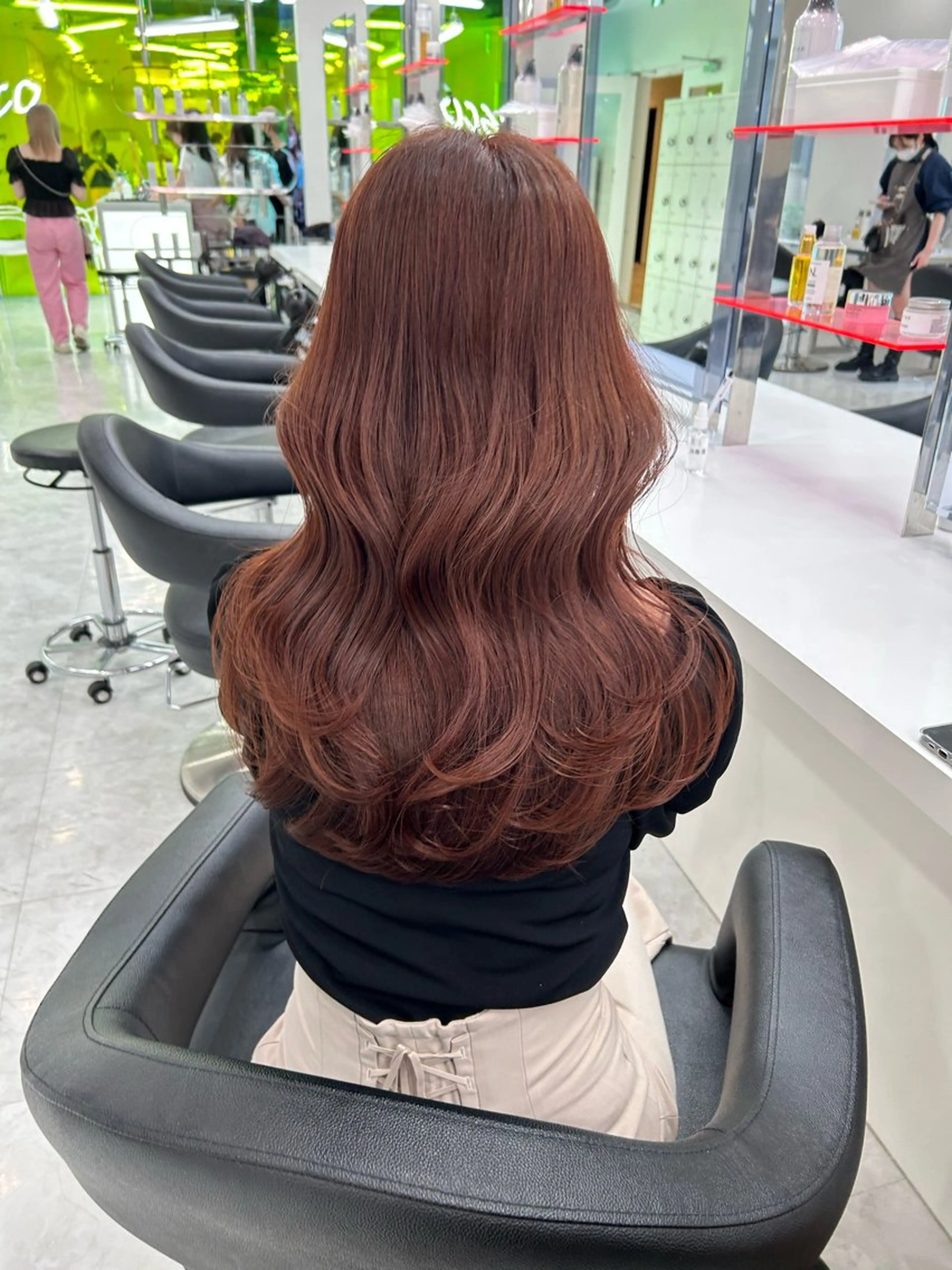 セミロング カラー ベージュカラー ピンクカラー ピンクベージュ レイヤーカット カット ヘアカラー トリートメント ヘアセット 💖透け感ベージュ KOTA💖のヘアスタイル