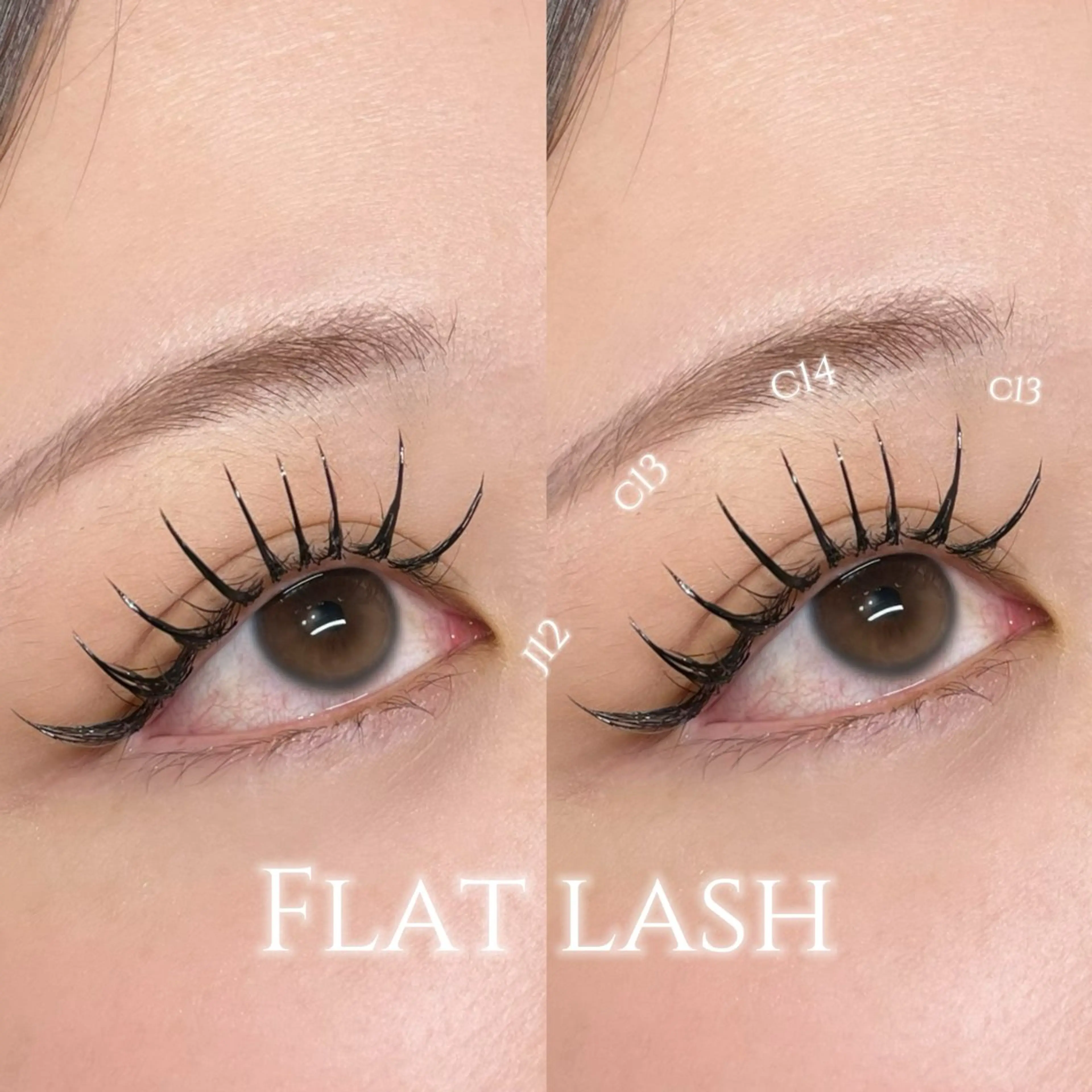 フラットラッシュ140本🤍*LED+¥1,100/カラー+¥1,100/LJ.LC.LDカール+¥1,100の写真