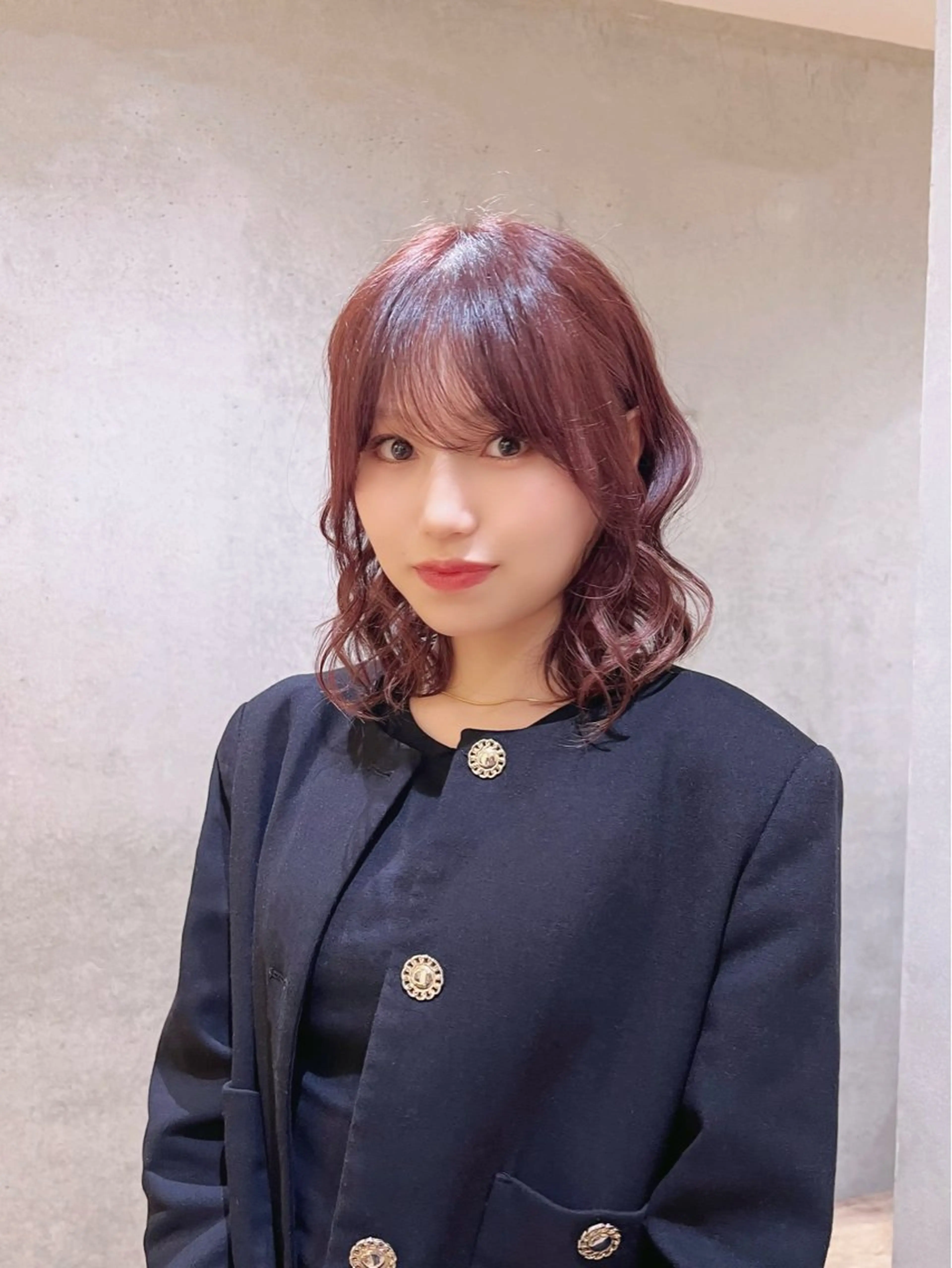 パーマ Say.石川葵 ショートボブ前髪のヘアスタイル