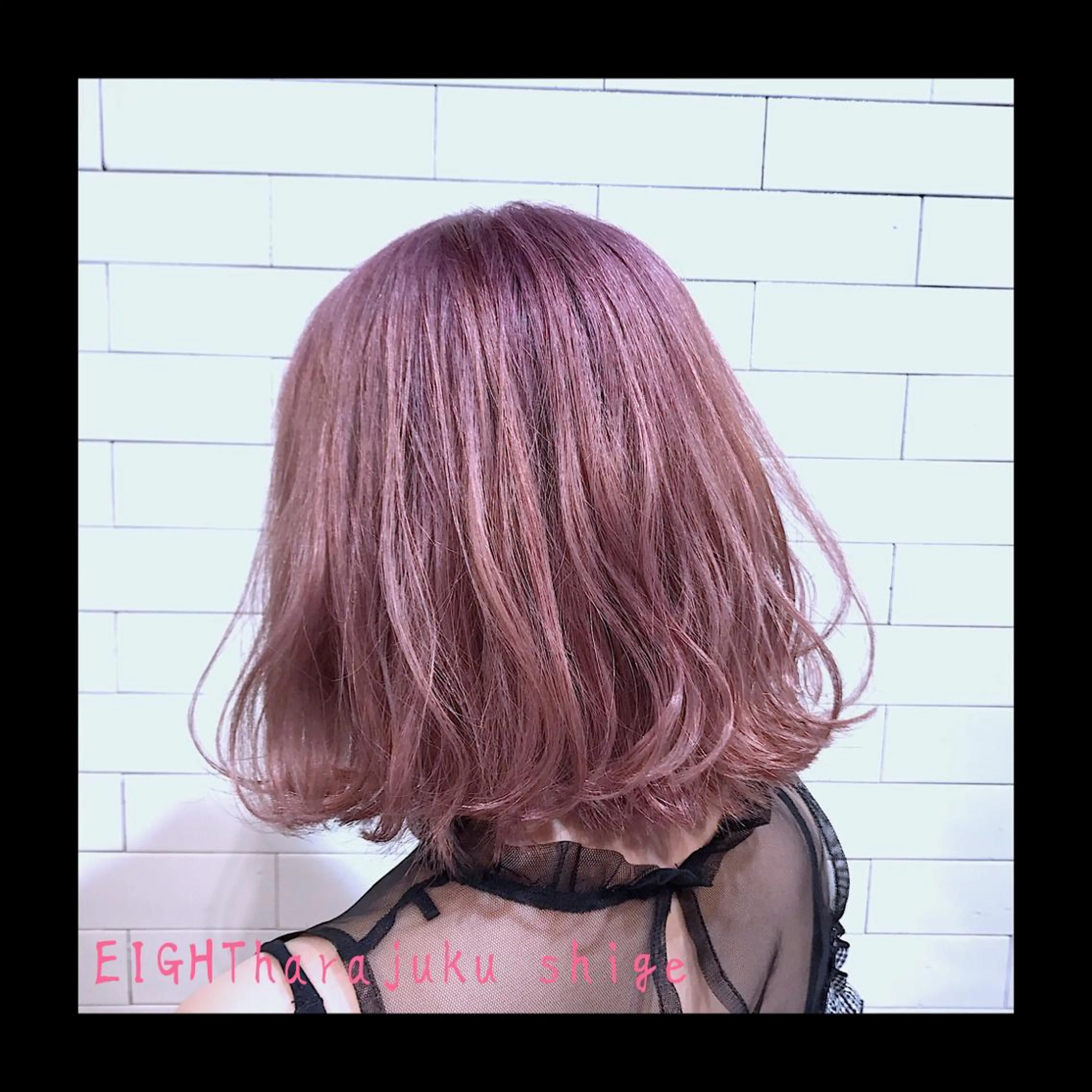 ショート カラー ピンクカラー 及川シゲル 髪質改善講師のヘアスタイル