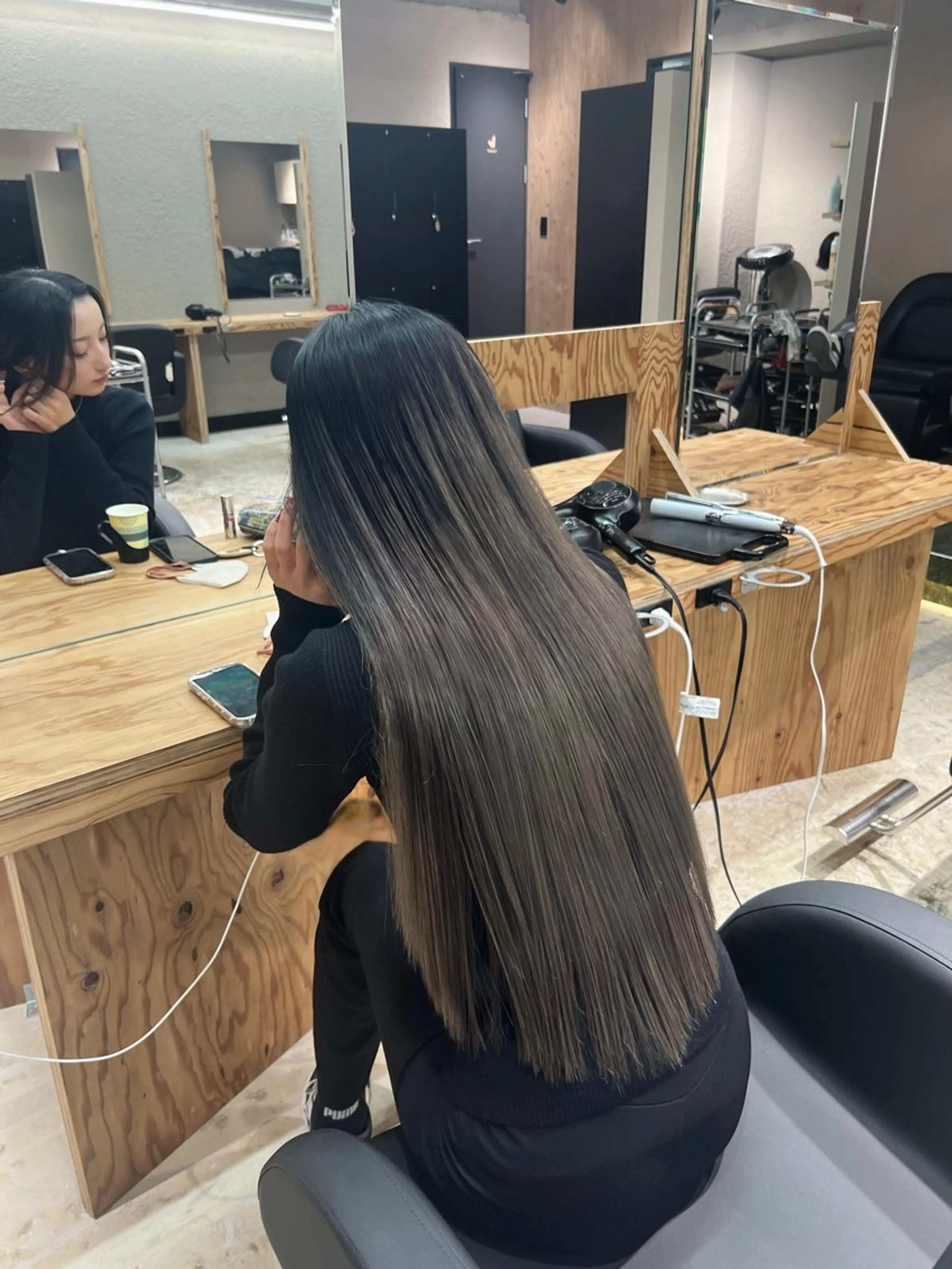 ロング カラー カット ヘアカラー トリートメント 💖難波レイヤー カット💖ツバサのヘアスタイル