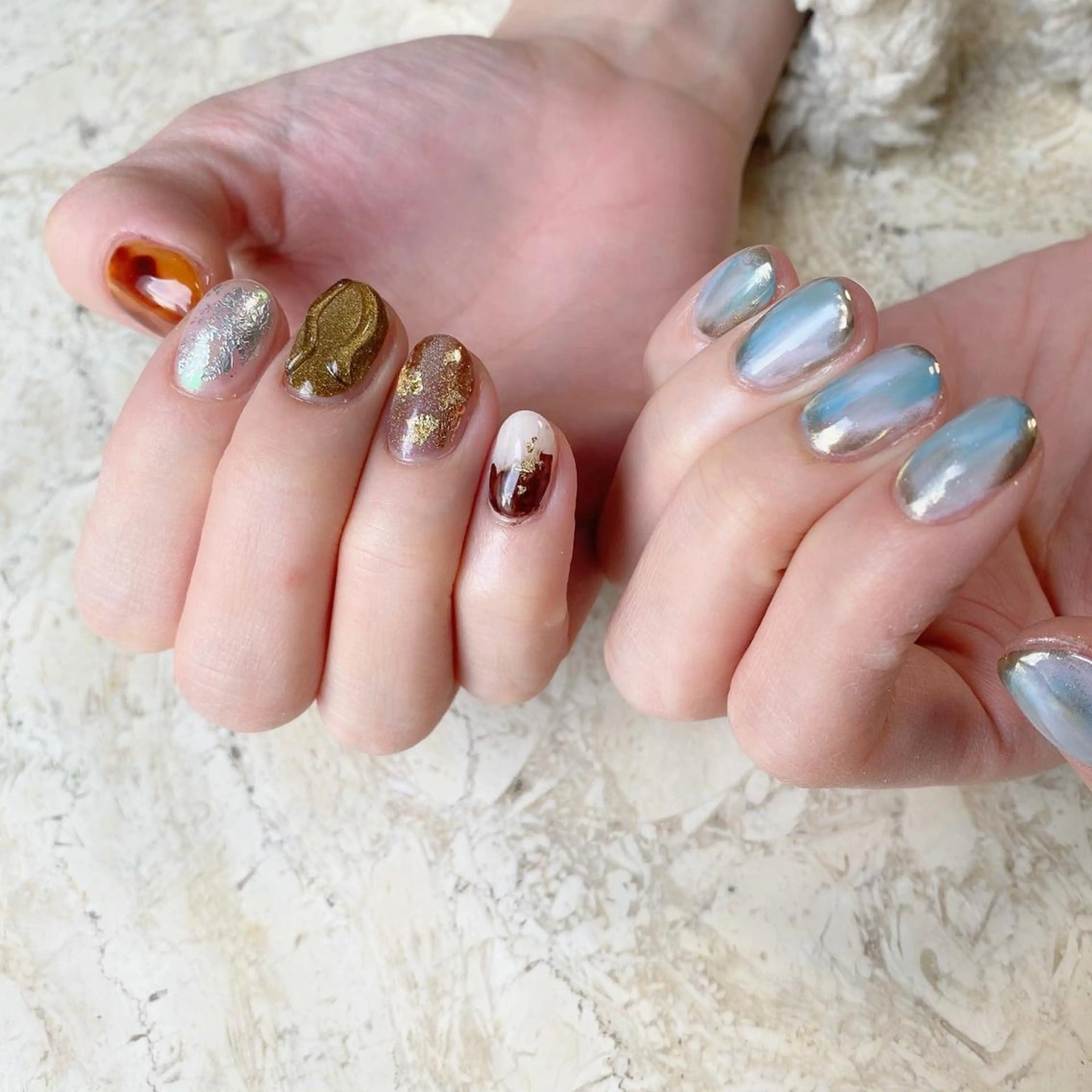 ネイル ぷっくりネイル ハンドネイル フットネイル nail salon mieux(ミュー)のネイルデザイン