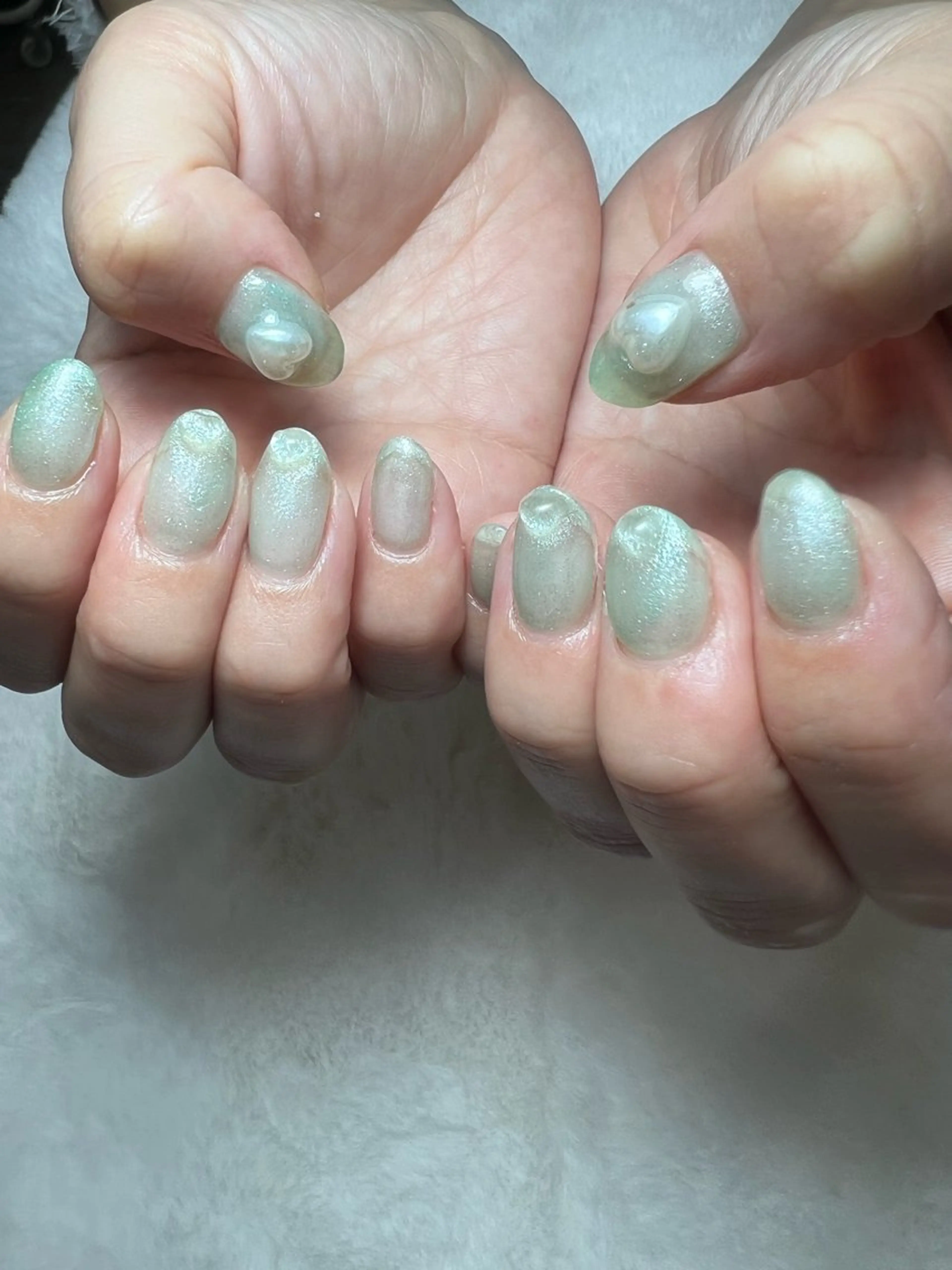 ネイル アートネイル フラッシュネイル フレンチネイル ジェルネイル ガラスフレンチ share所属・. yurieのネイルデザイン