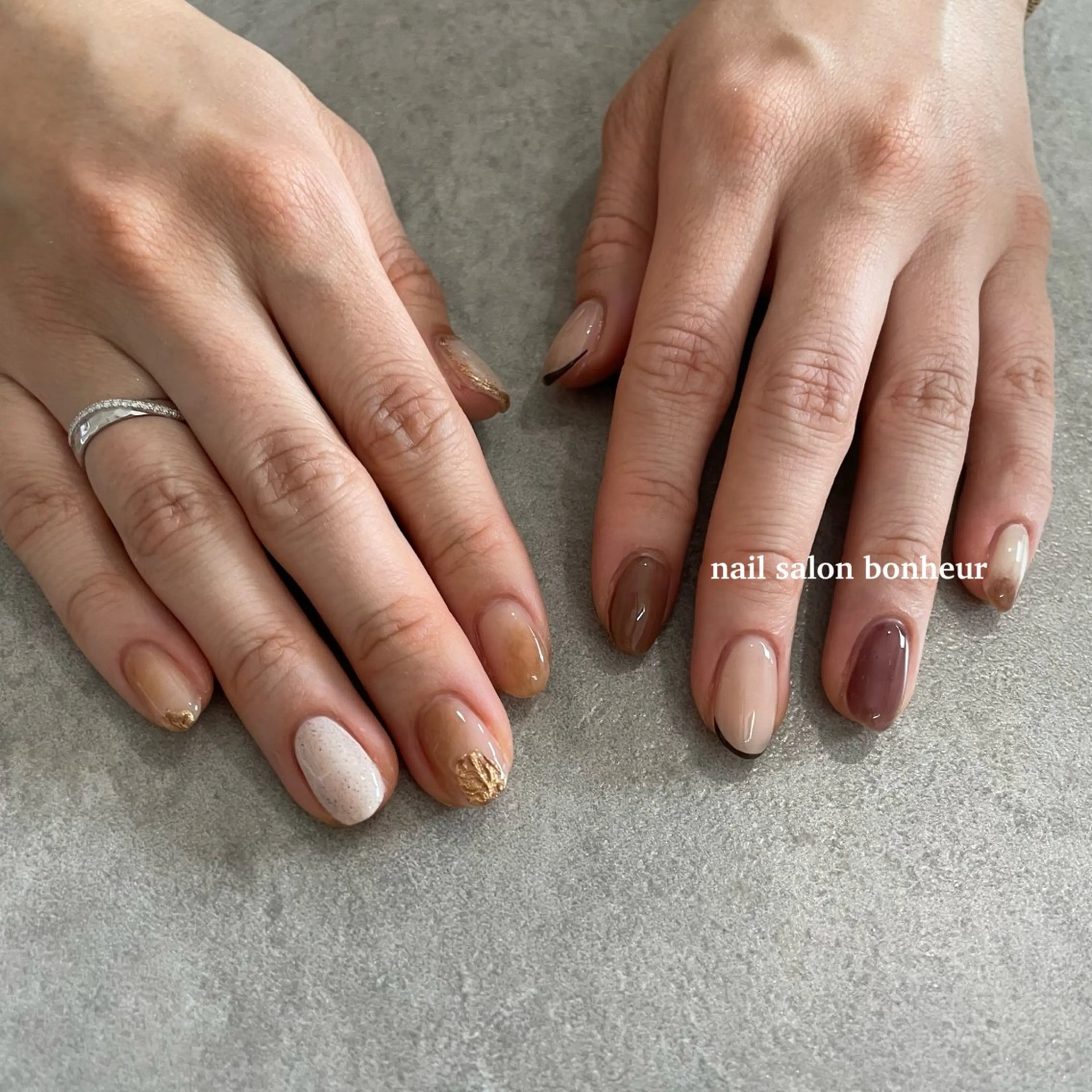 ネイル 持ち込み ハンドネイル nail salon bonheurのネイルデザイン