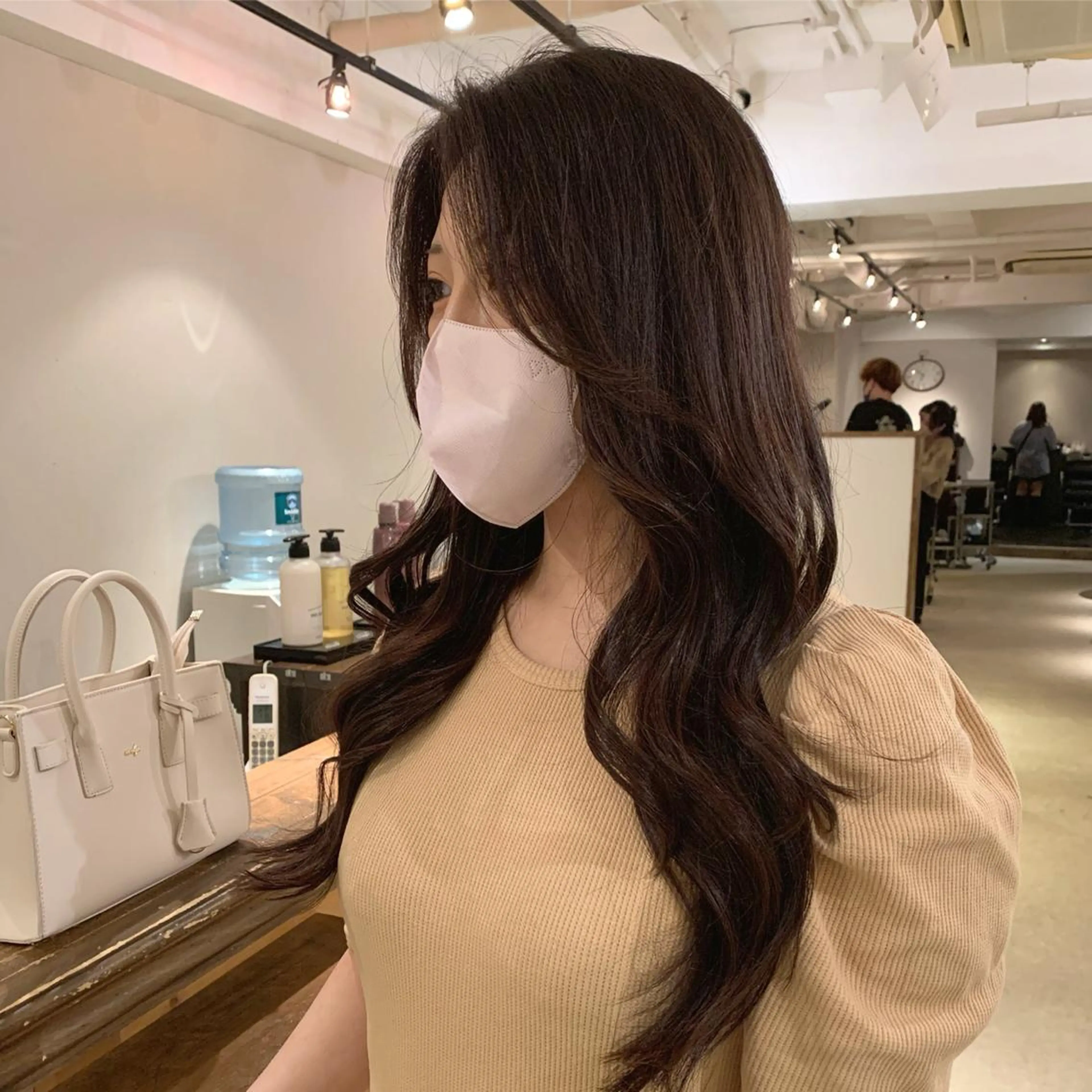 ロング カラー カット ヘアカラー トリートメント ヘッドスパ 透明感/オリーブ/ グレージュ/YUKAのヘアスタイル