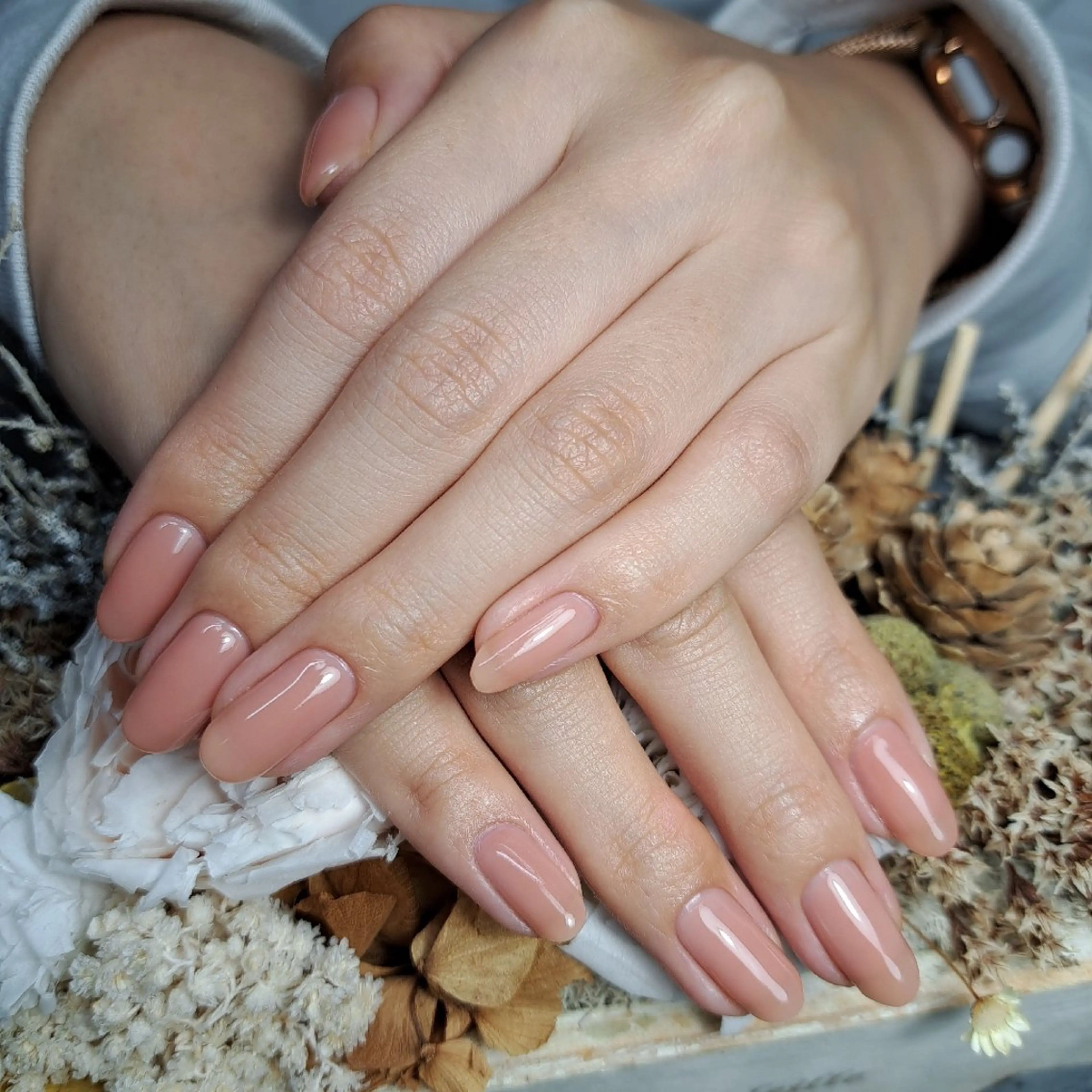 ネイル ワンカラーネイル オレンジ HAYASHI  Nのネイルデザイン