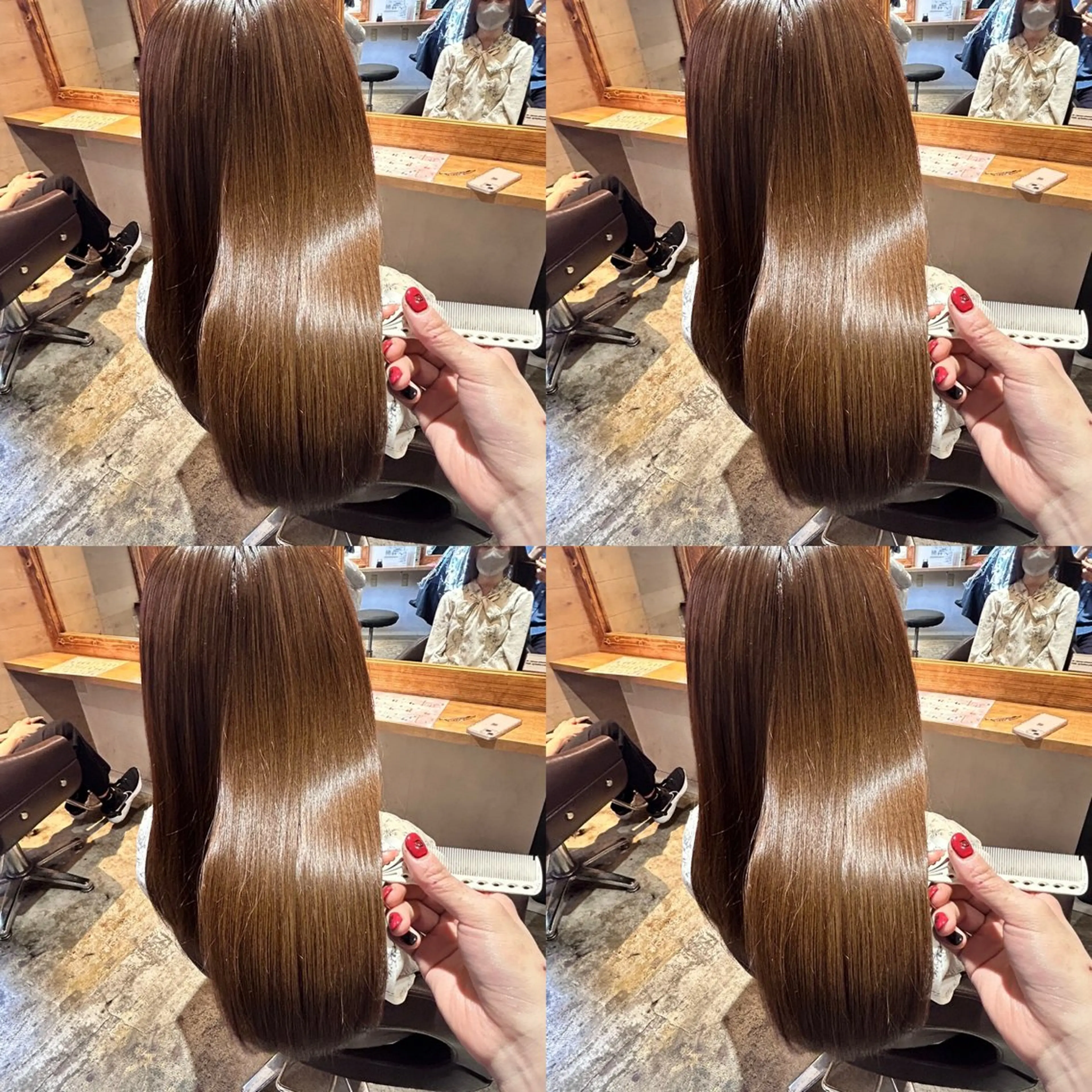 ロング カラー ベージュカラー オリーブベージュ 髪質改善 カット ヘアカラー トリートメント 韓国レイヤー ×髪質改善✨純大のヘアスタイル