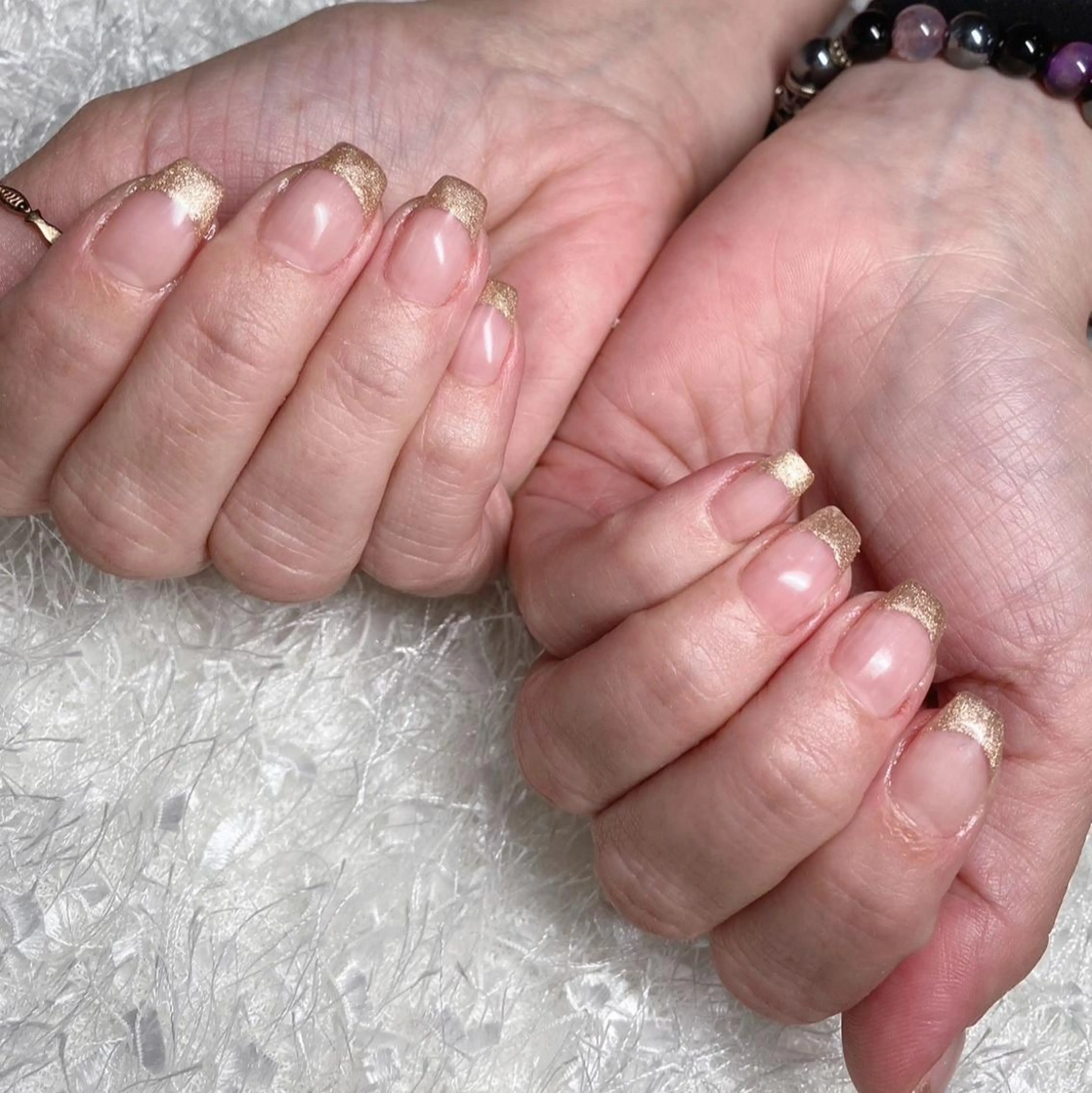 ネイル 長さ出し フレンチネイル ジェルネイル グラデーション 韓国ネイル ハンドネイル Nail&eye Belire 新宿のネイルデザイン
