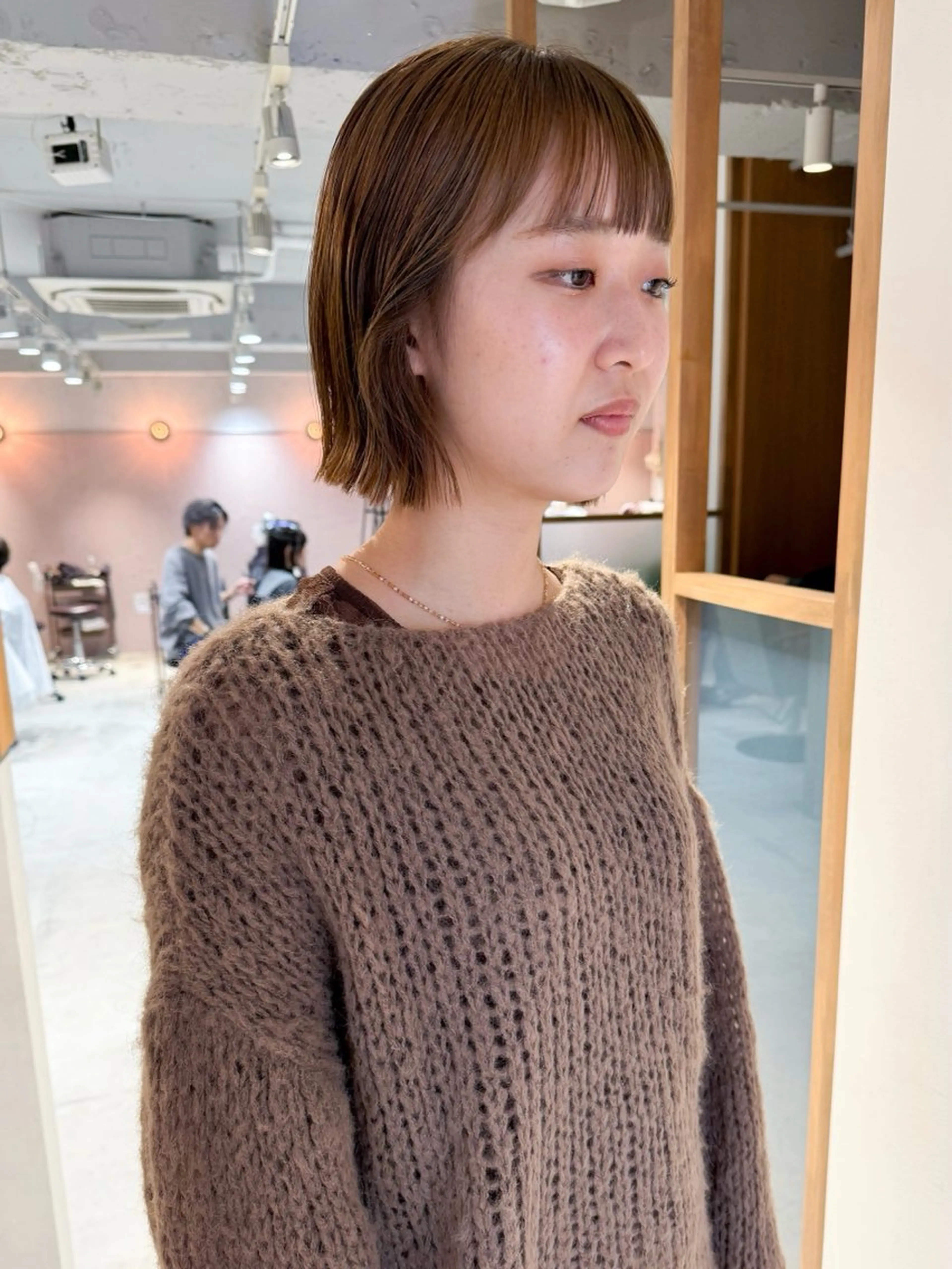 ショート カラー カット ヘアカラー トリートメント 似合わせぷつっとボブ 縮毛矯正 久保田彩菜のヘアスタイル