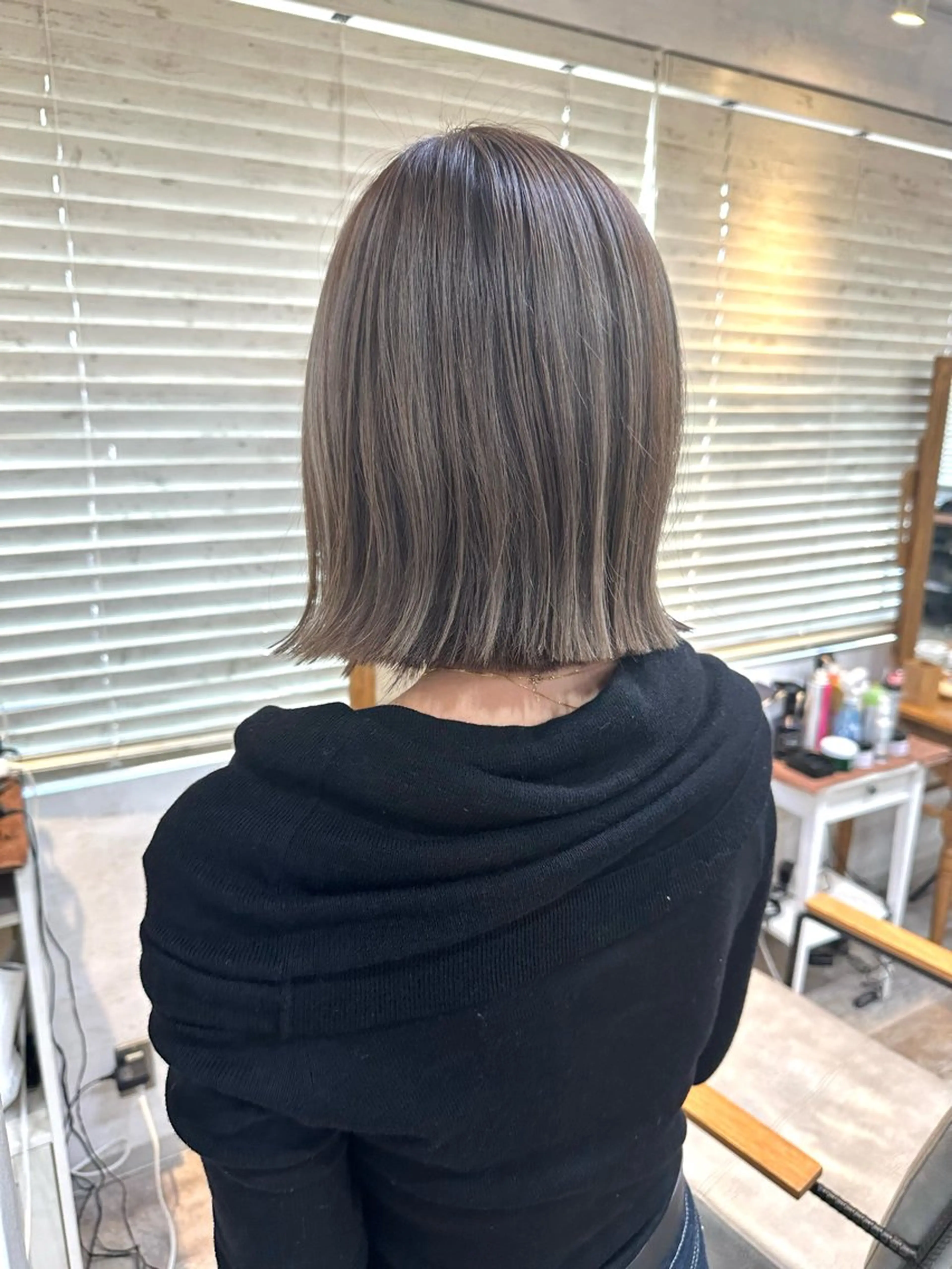 ミディアム カラー ハイライトカラー ハイライト カット ヘアカラー トリートメント 2nd所属・🤍2nd🤍田所 美希のヘアスタイル