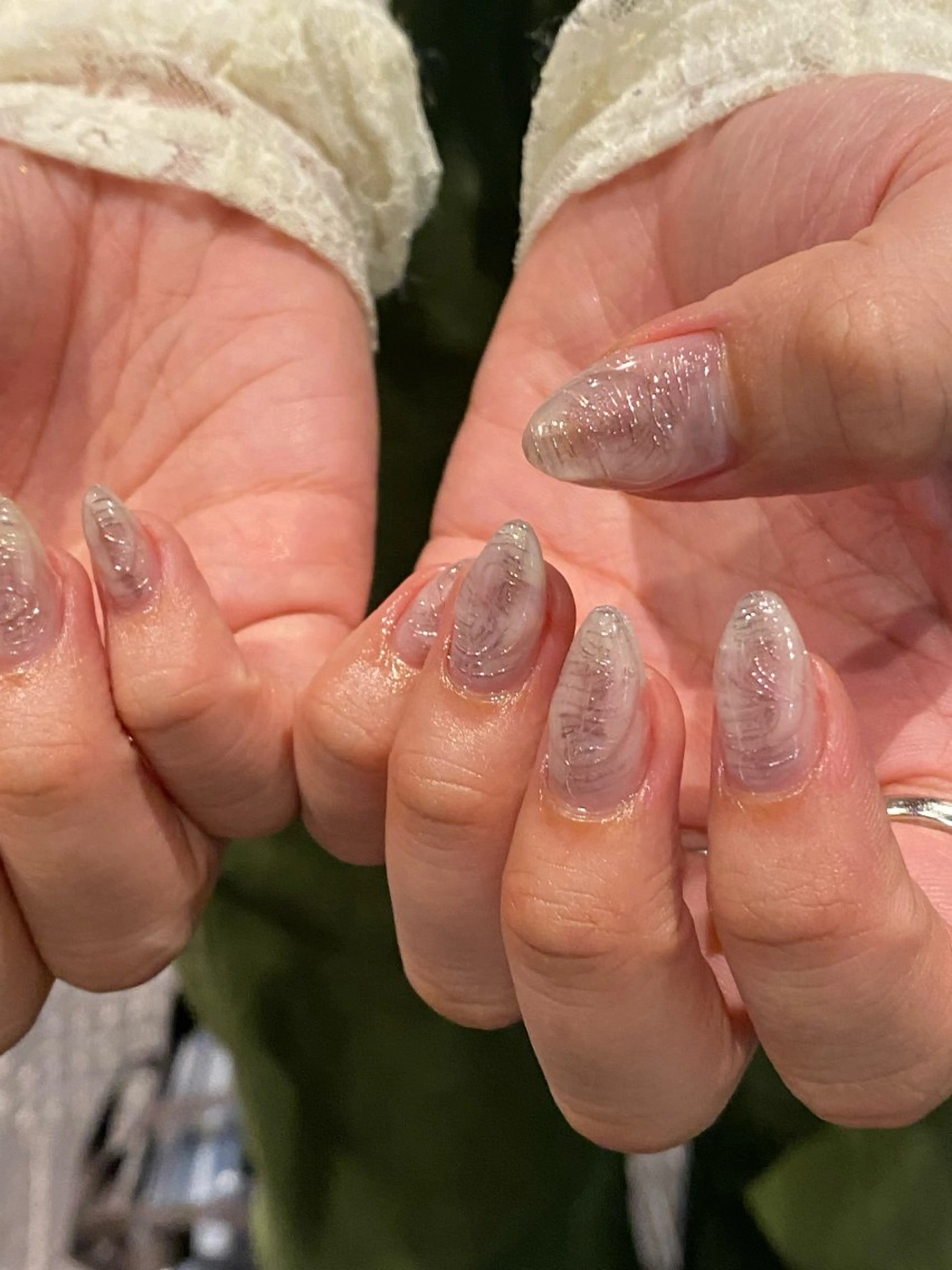 ネイル ハンドネイル ニュアンス / 鉱物 natsukiのネイルデザイン