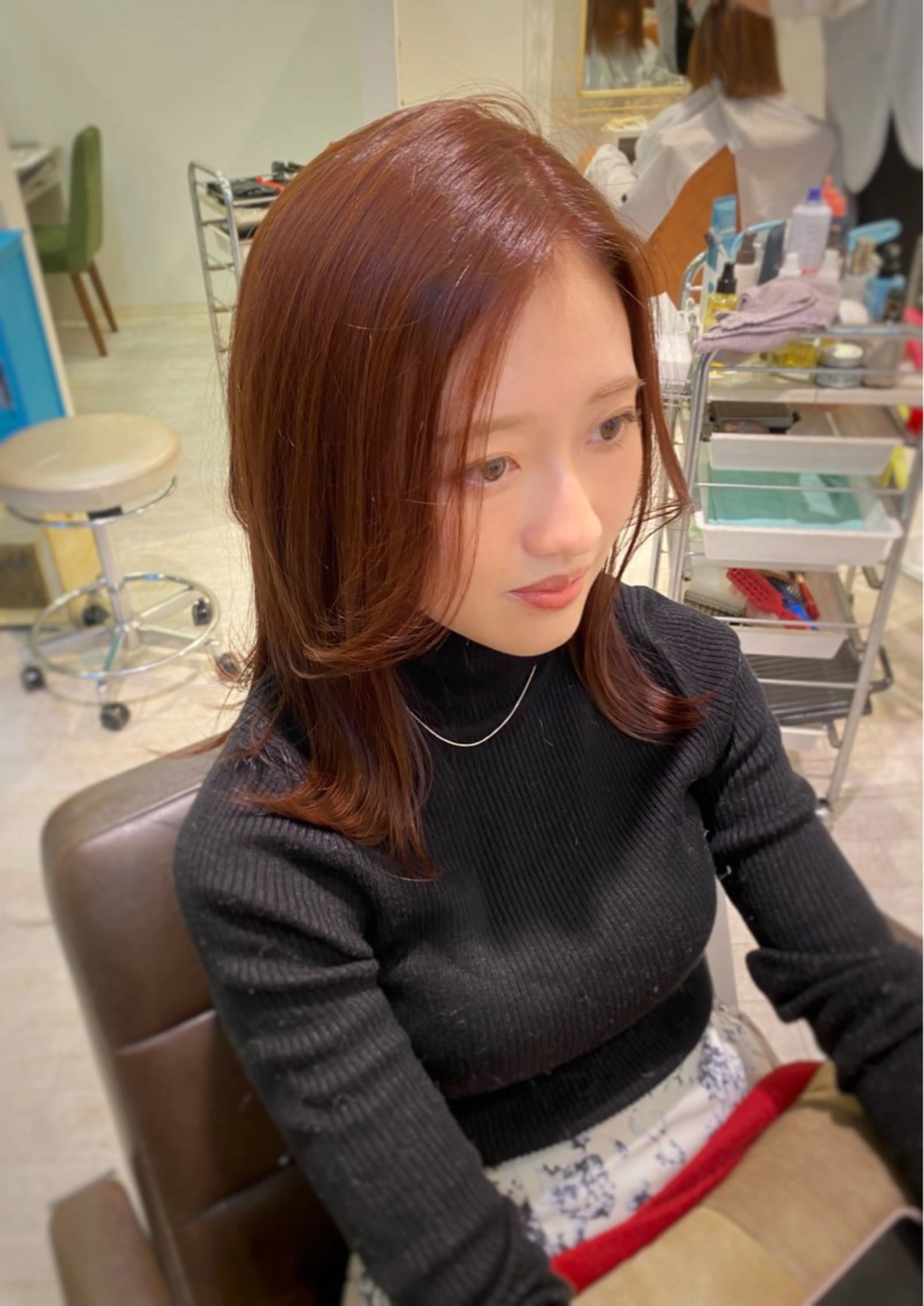 ミディアム カラー ブリーチ ブラウンカラー ブリーチなしカラー ピンクカラー ピンクブラウン カット ヘアカラー トリートメント ブリーチ特化型🐯 Lita -ゆうや-のヘアスタイル
