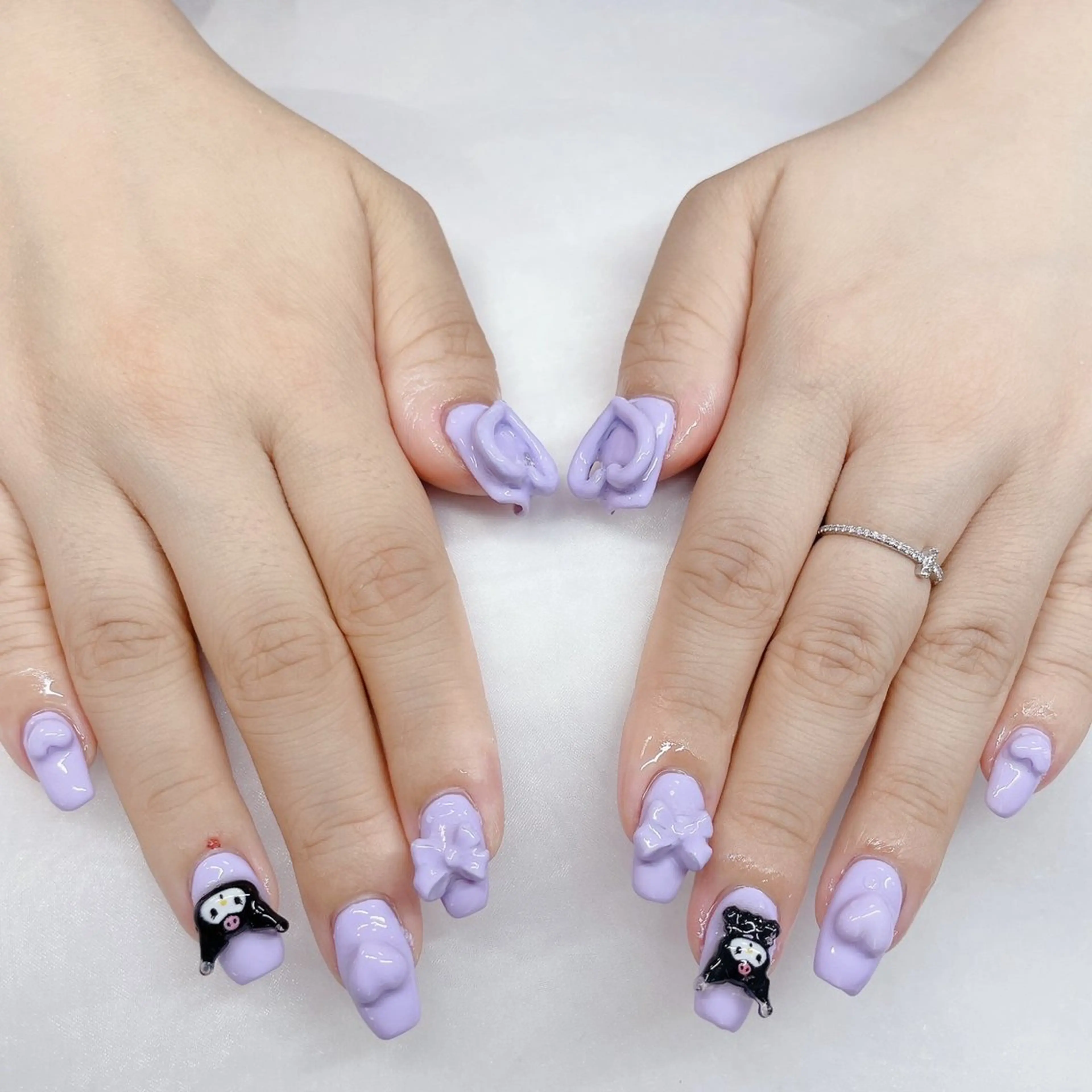 ロング ハンドネイル ハンドケア 💜MIYA nail川崎店のネイルデザイン