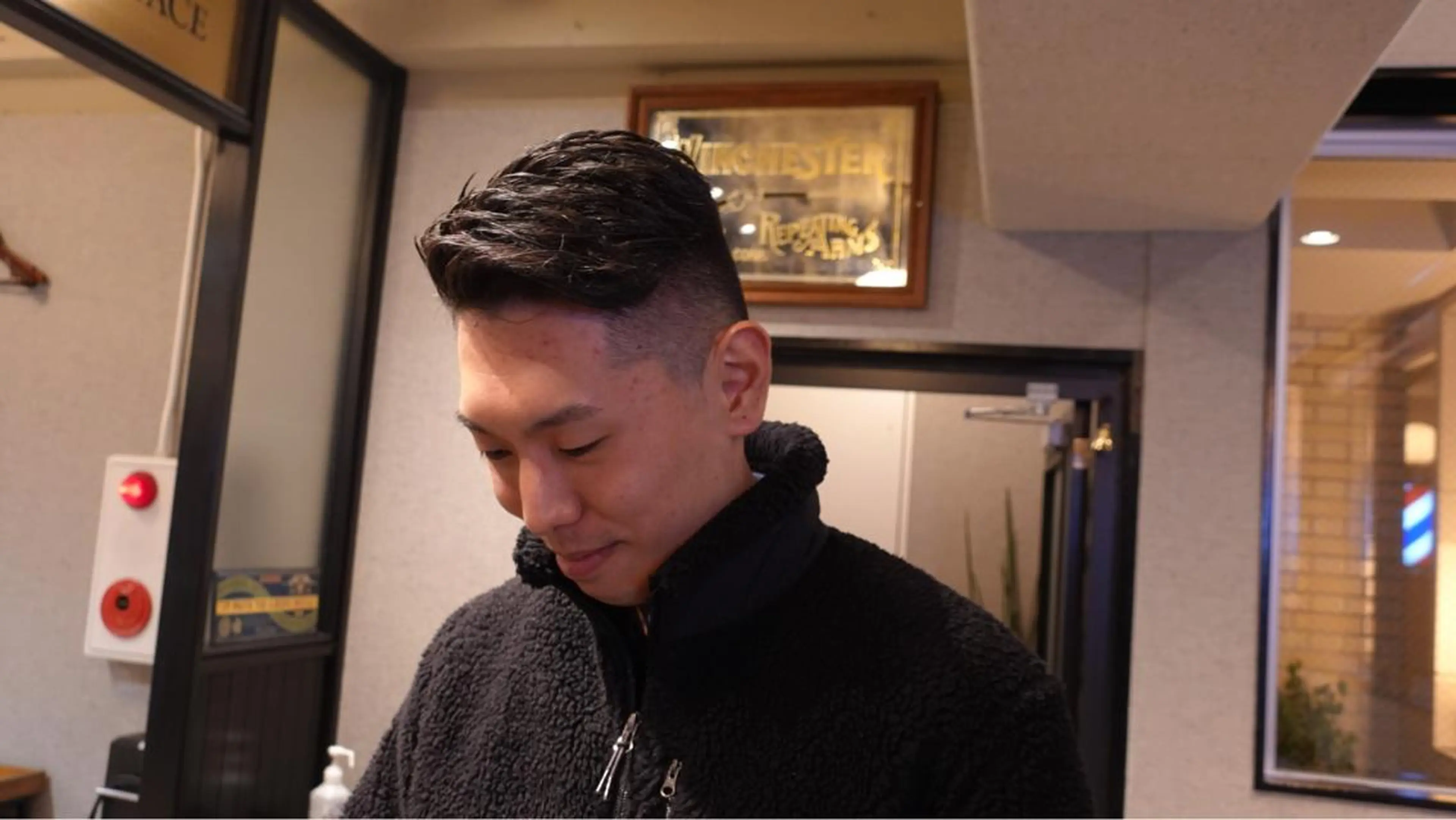 ショート メンズ カット ヘアセット メンズ眉毛ワックス 青山英憲のヘアスタイル