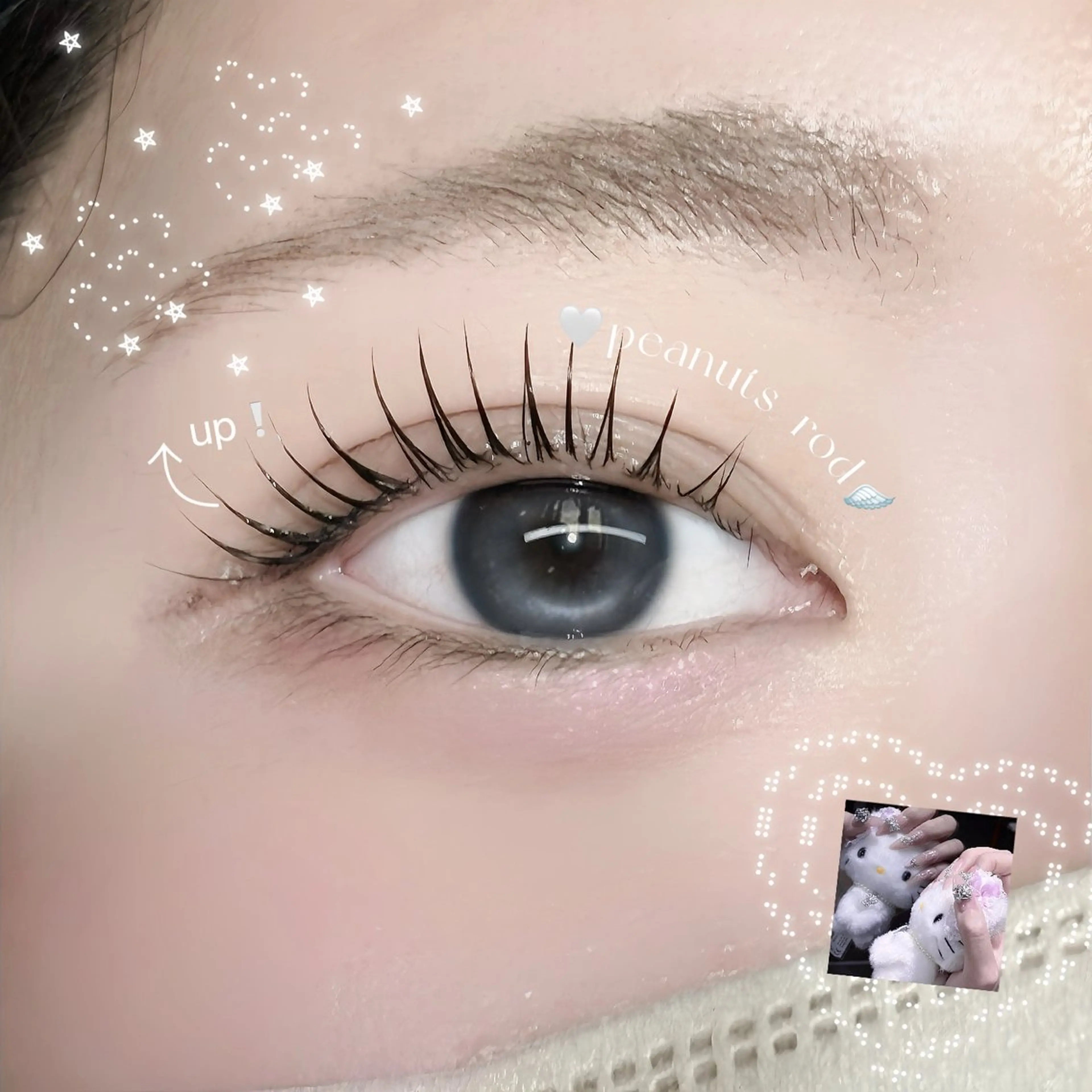 マツエク・マツパ 一重×まつ毛パーマ マツパ FaB 千葉店所属・🩶束感エクステ& 上下パーマRAN🪽のマツエク・マツパデザイン