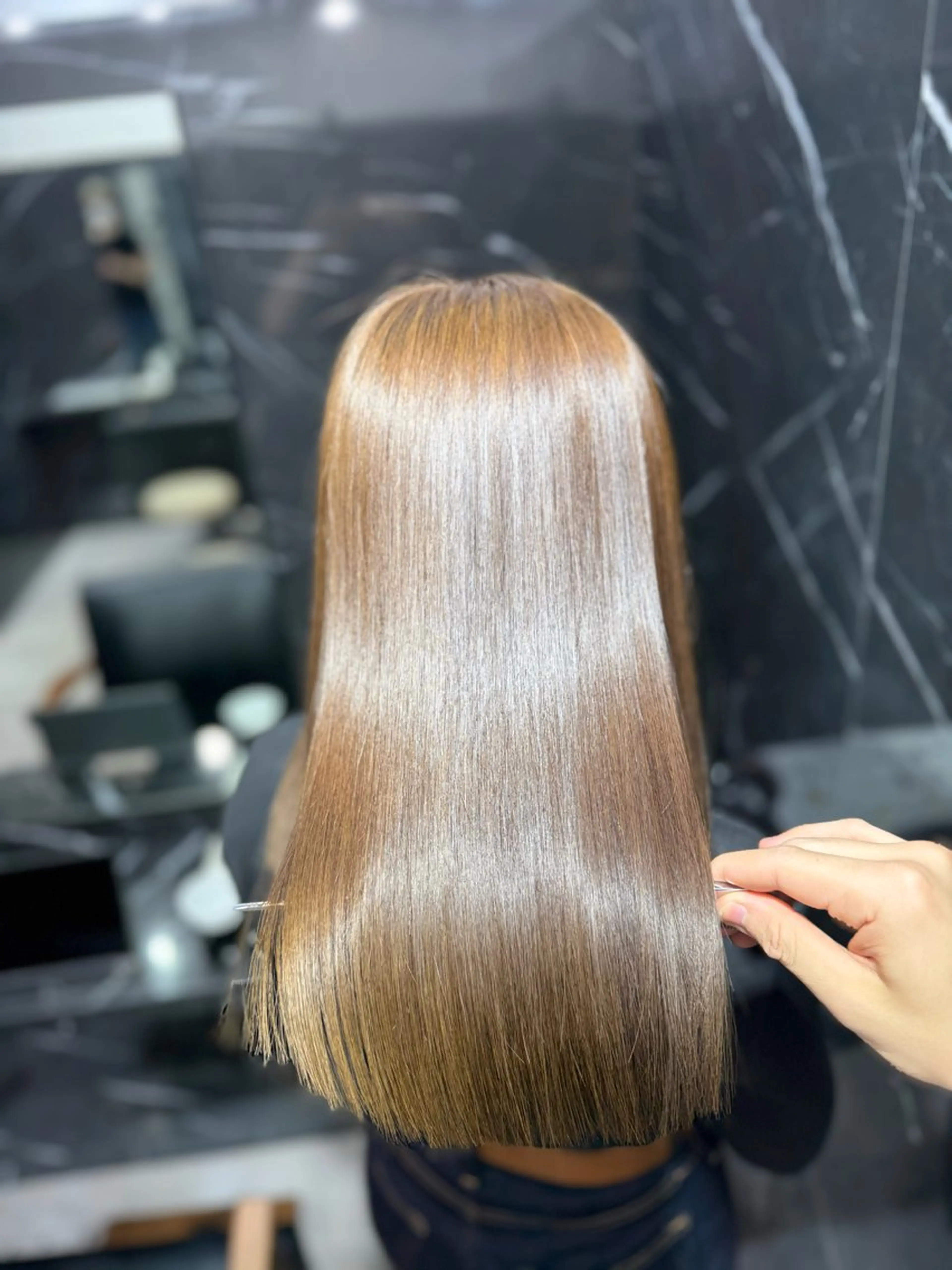 ロング 縮毛矯正 JIN|乾かしただけ 美髪矯正本格髪質改善のヘアスタイル