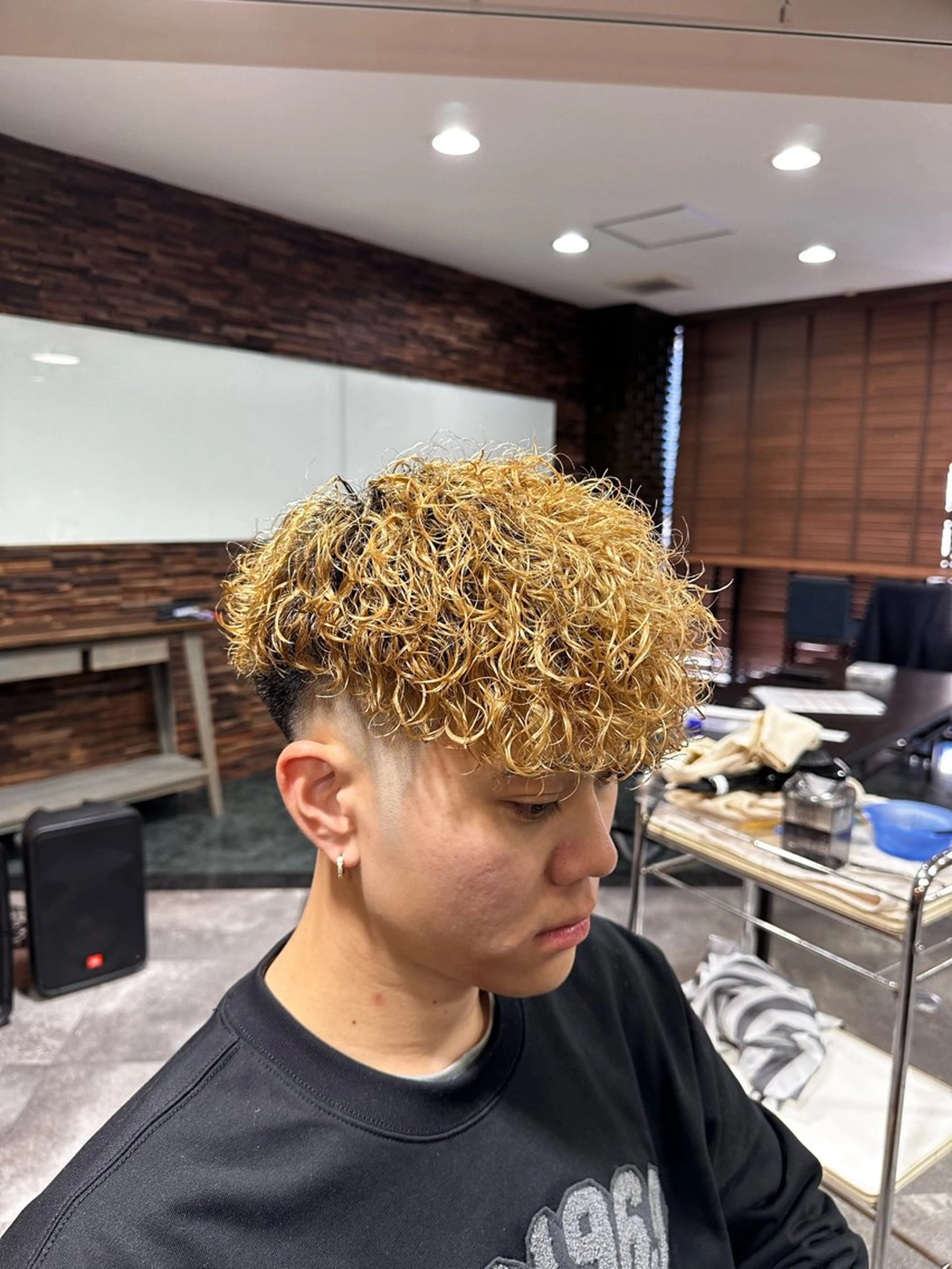 ショート パーマ メンズ スペインカール growth天神店【グロウ】所属・growth MIKIYAのヘアスタイル