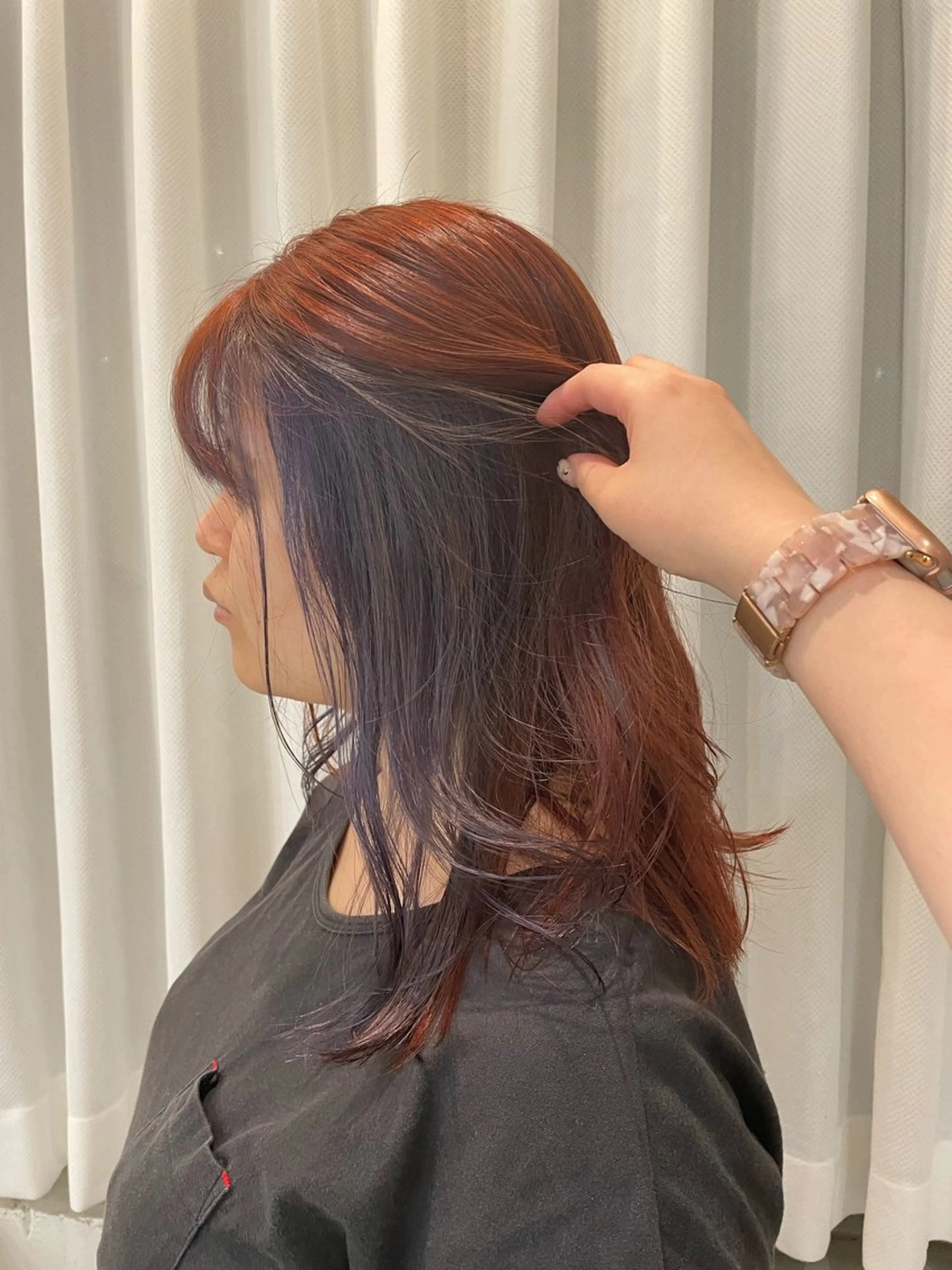 ミディアム ヘアカラー 透明感カラー🪡🤍 nanao🤍🪡のヘアスタイル