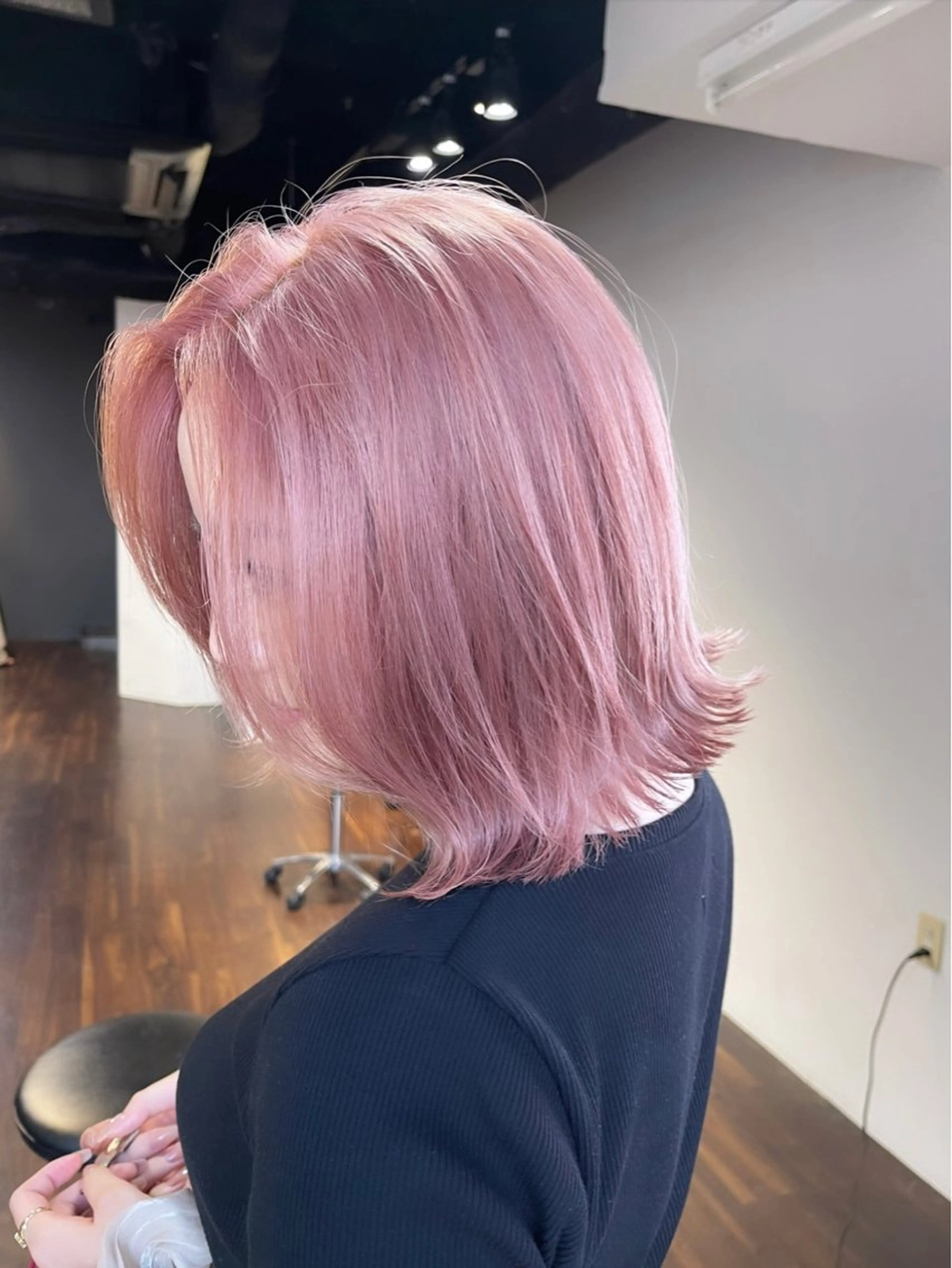 ミディアム カラー ヘアアレンジ カット ヘアカラー トリートメント 心斎橋ダブルカラー ボブ/レイヤーのヘアスタイル