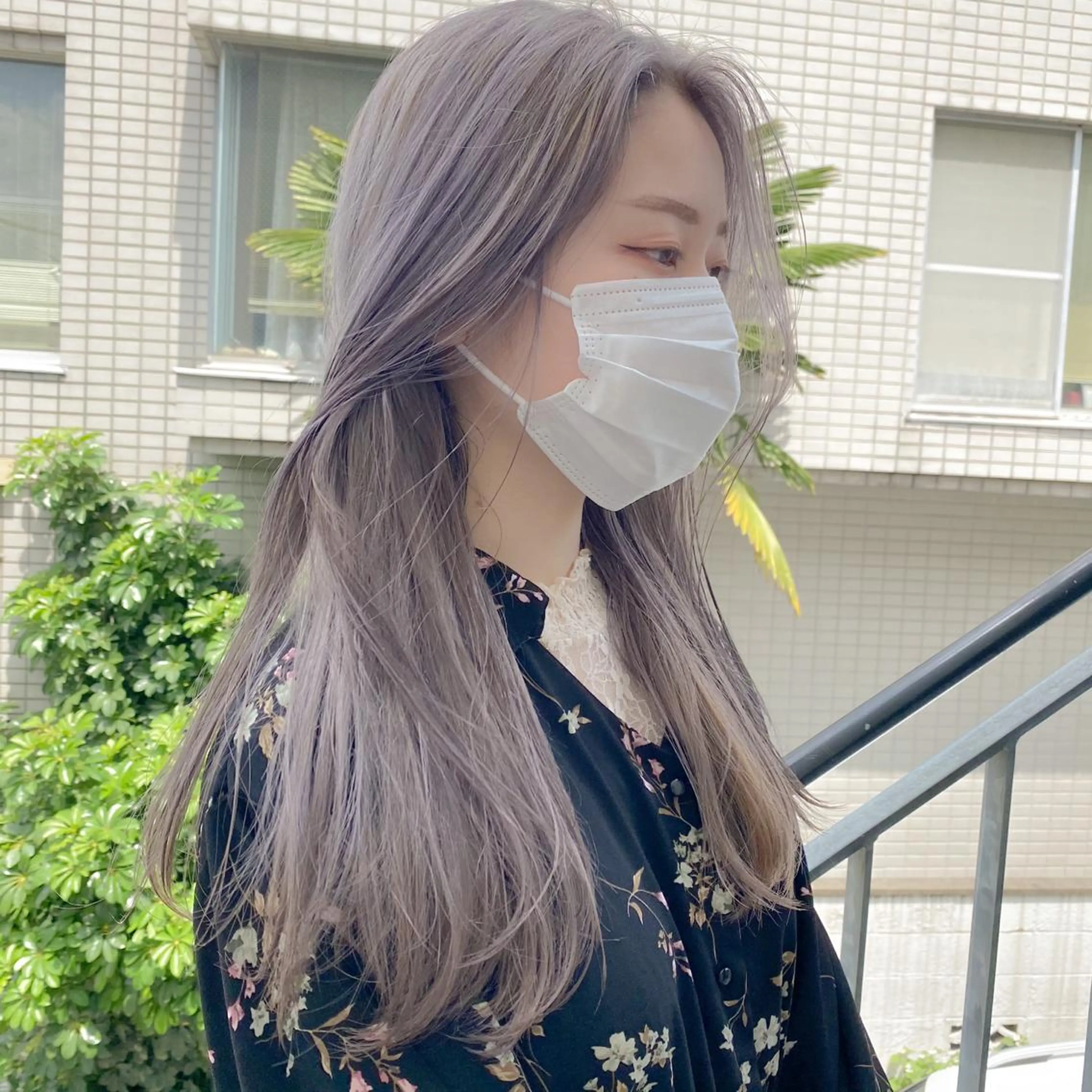 ロング カラー 艶髪ブリーチ 永井竜也のヘアスタイル