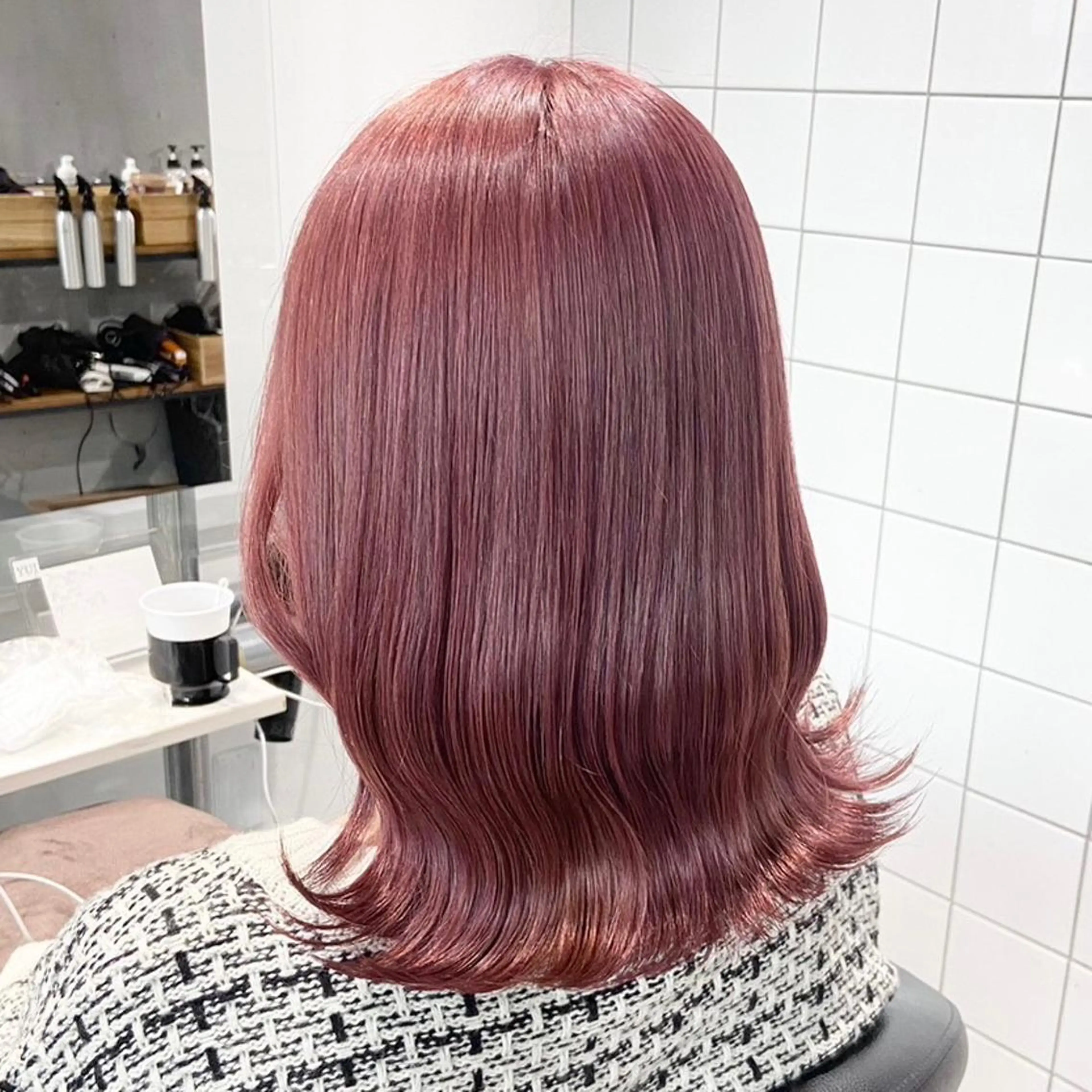 ミディアム ヘアカラー 盛れる暖色🎀ガーリ ーヘア🎀きっかのヘアスタイル