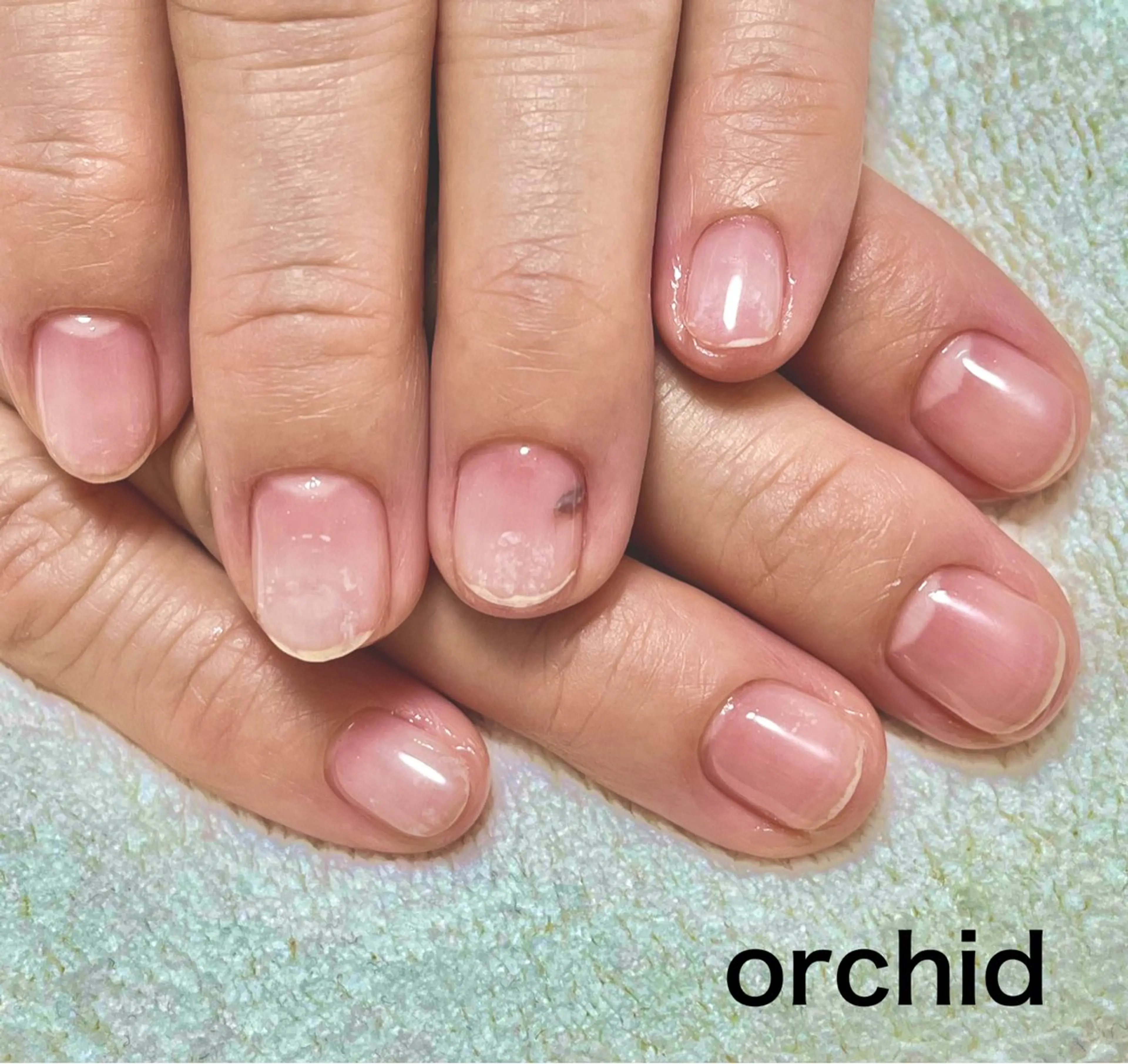ネイル クリアネイル orchid ♡オーキッドのネイルデザイン