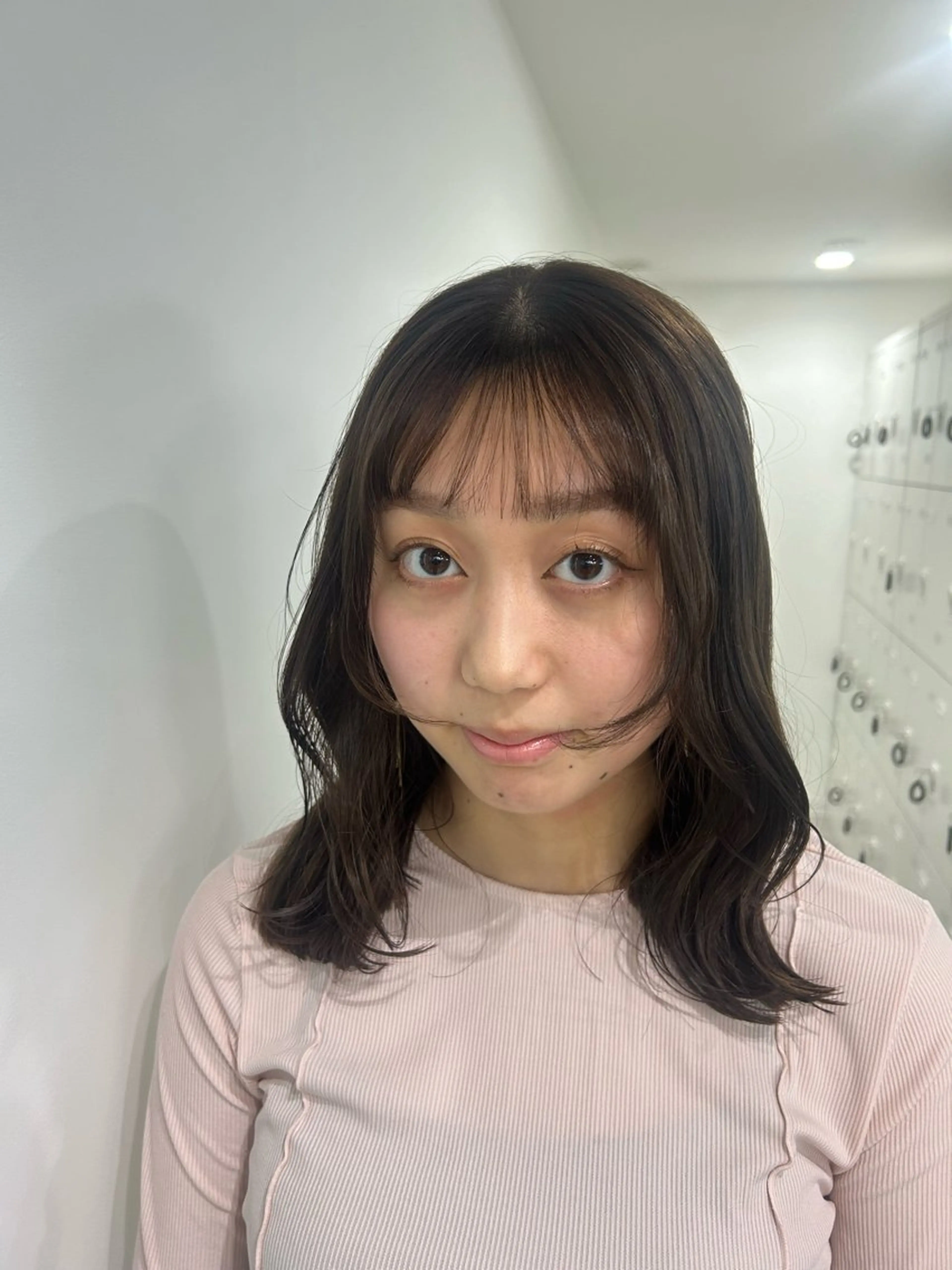 セミロング カラー 愛結 暖色カラー🎀🩰のヘアスタイル