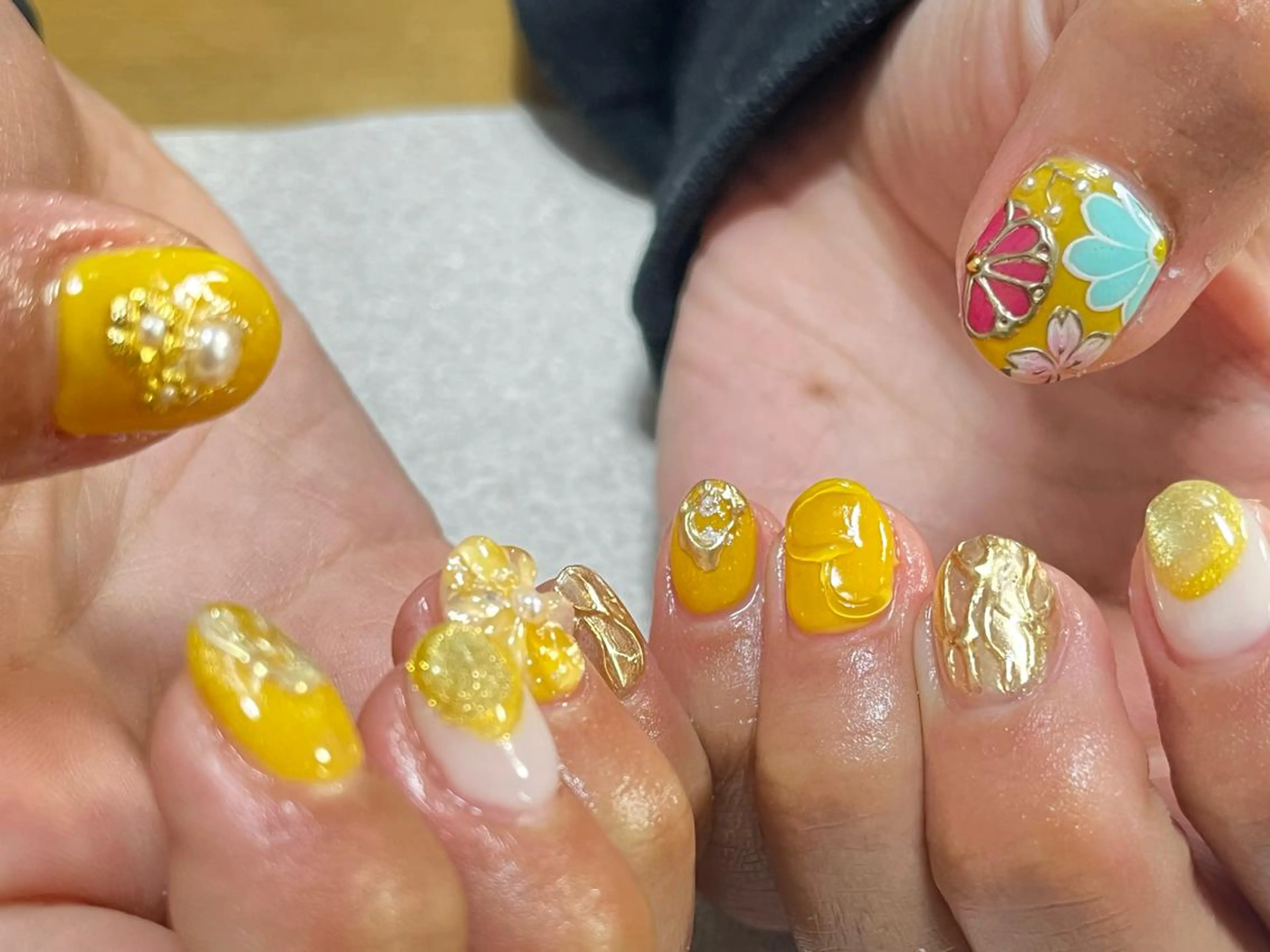 ネイル 成人式 ハンドネイル Nail Space R所属・ネイルスペースR 小林のネイルデザイン