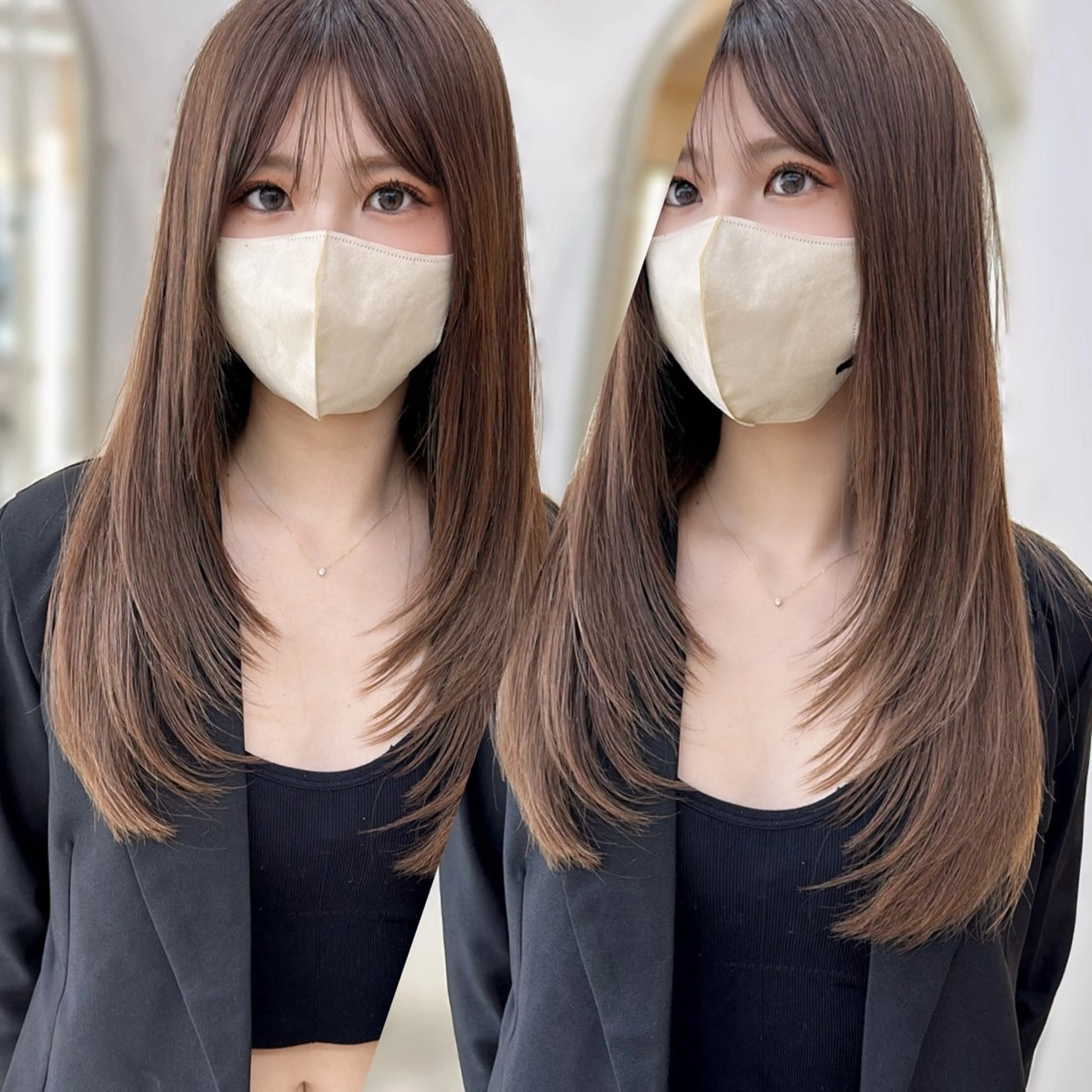 ロング oto🎀×美髪× シースルー前髪🤍のヘアスタイル