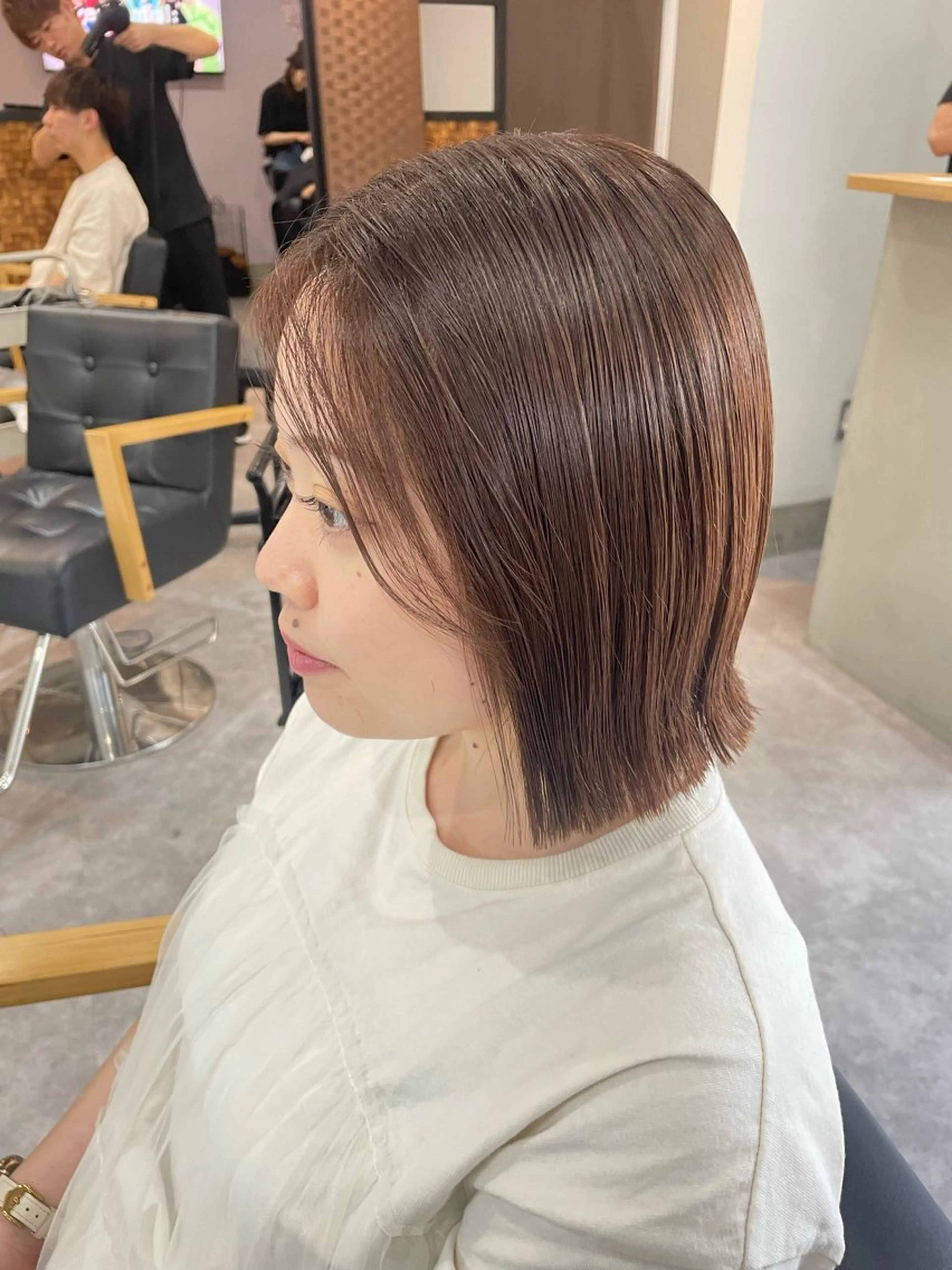ミディアム 赤味消しcolor 🌿🤍Ayaのヘアスタイル