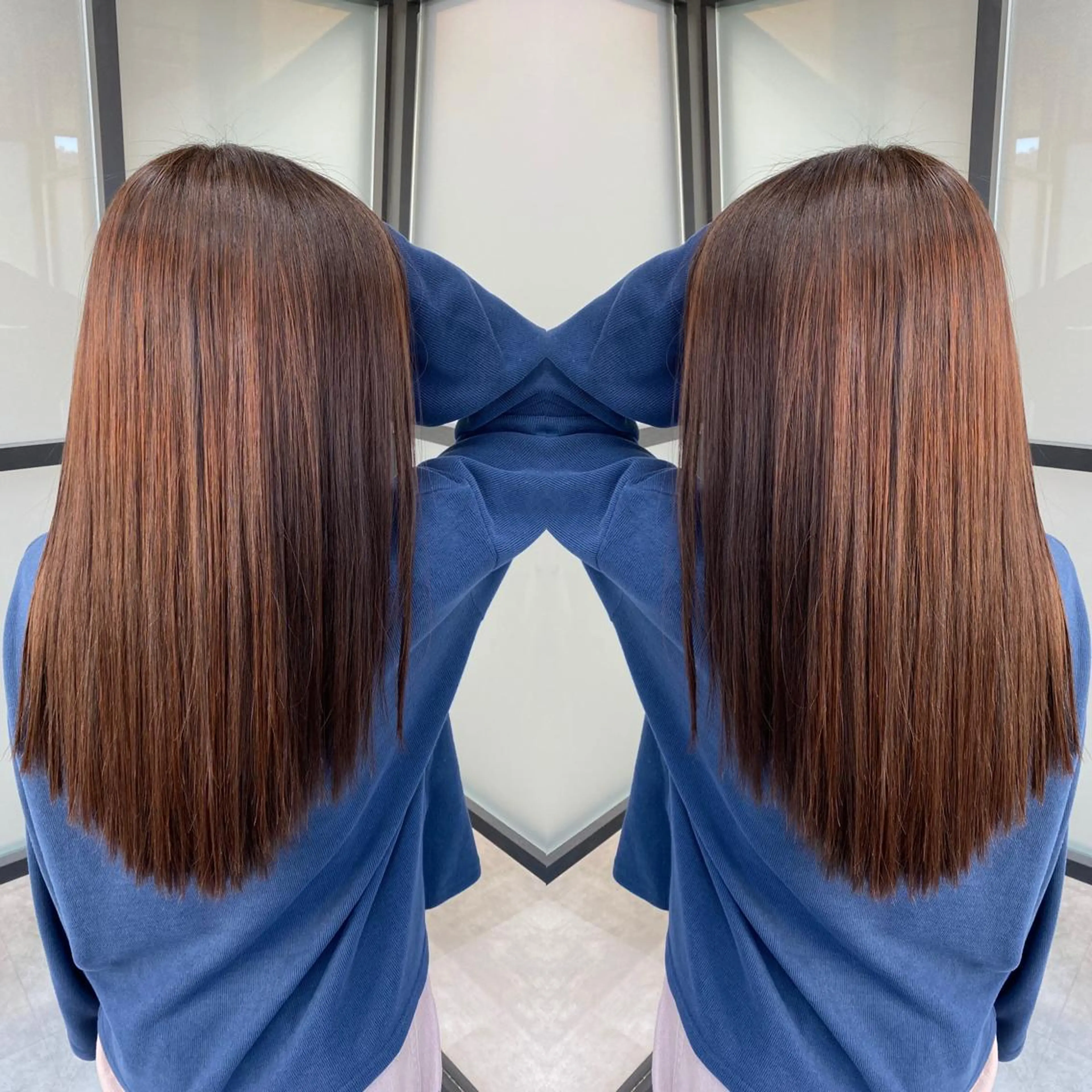 ロング ロング トリートメント 酸熱トリートメント トリートメント ヘッドスパ tocca 💜石田愛結💜のヘアスタイル