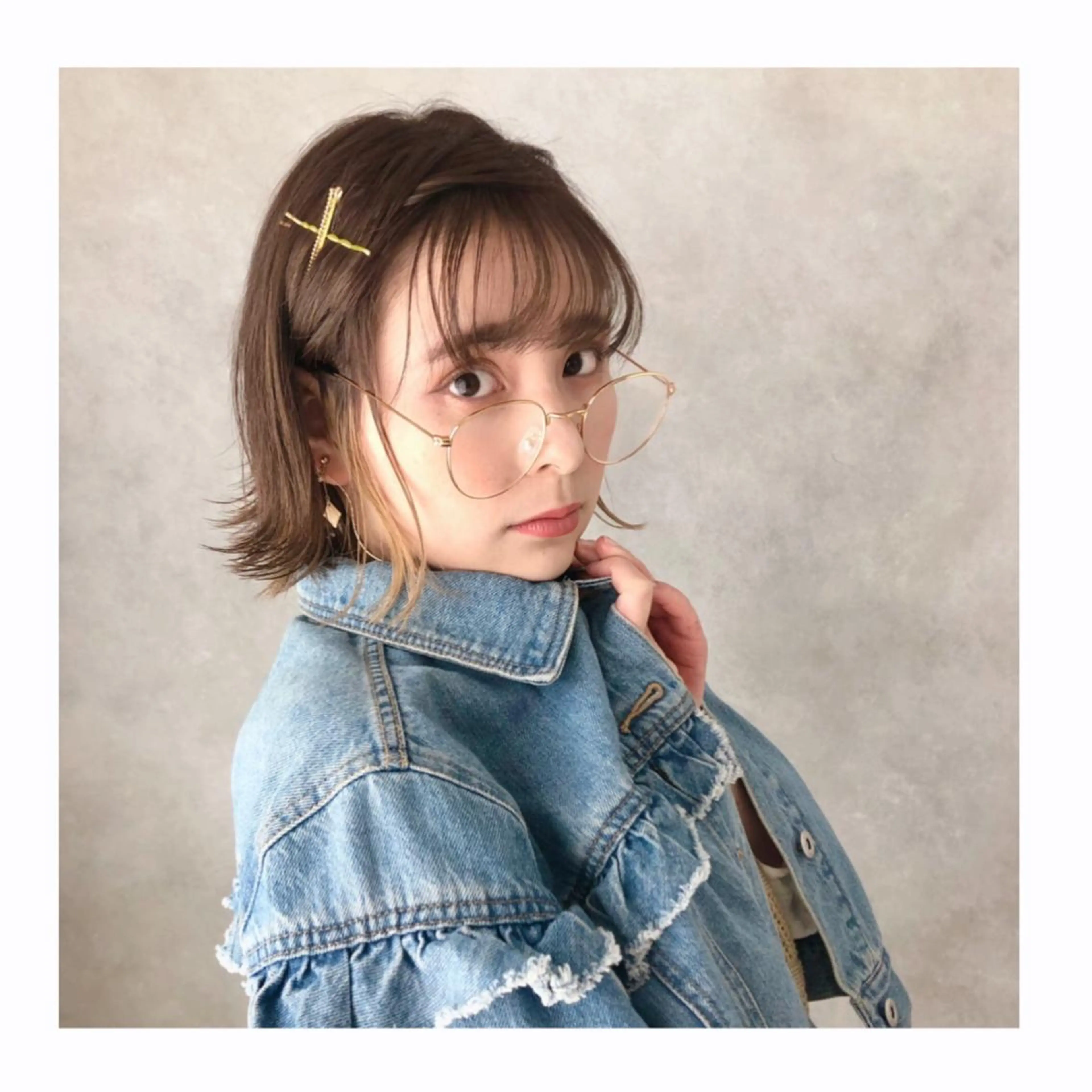ミディアム カラー 切りっぱなしボブ ボブ カット トリートメント ❁⃘ ち だ り さ ❁⃘のヘアスタイル