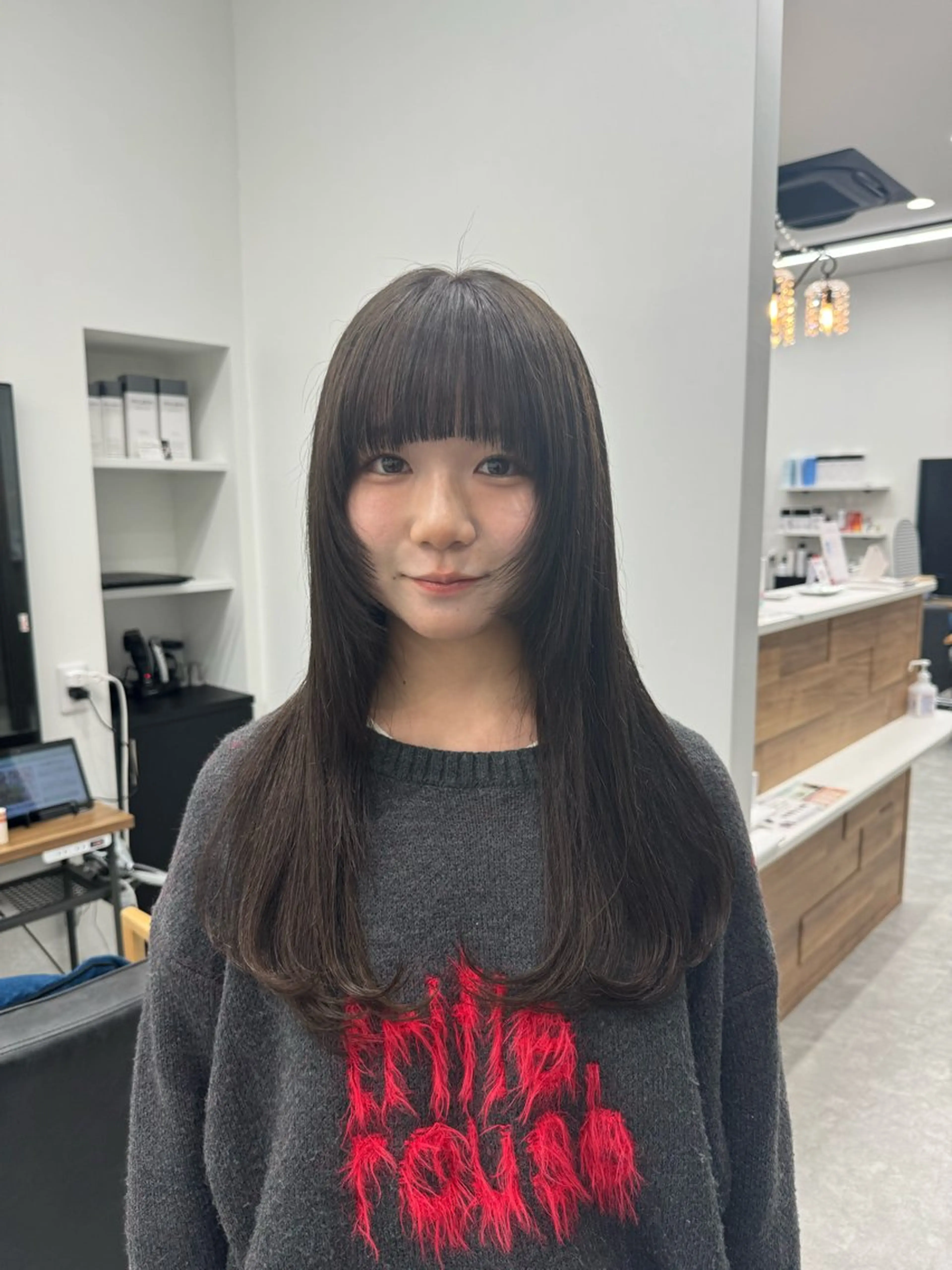 ロング カラー ブリーチ 𝘀𝗮𝗲/柏の葉 / パーマモデルのヘアスタイル