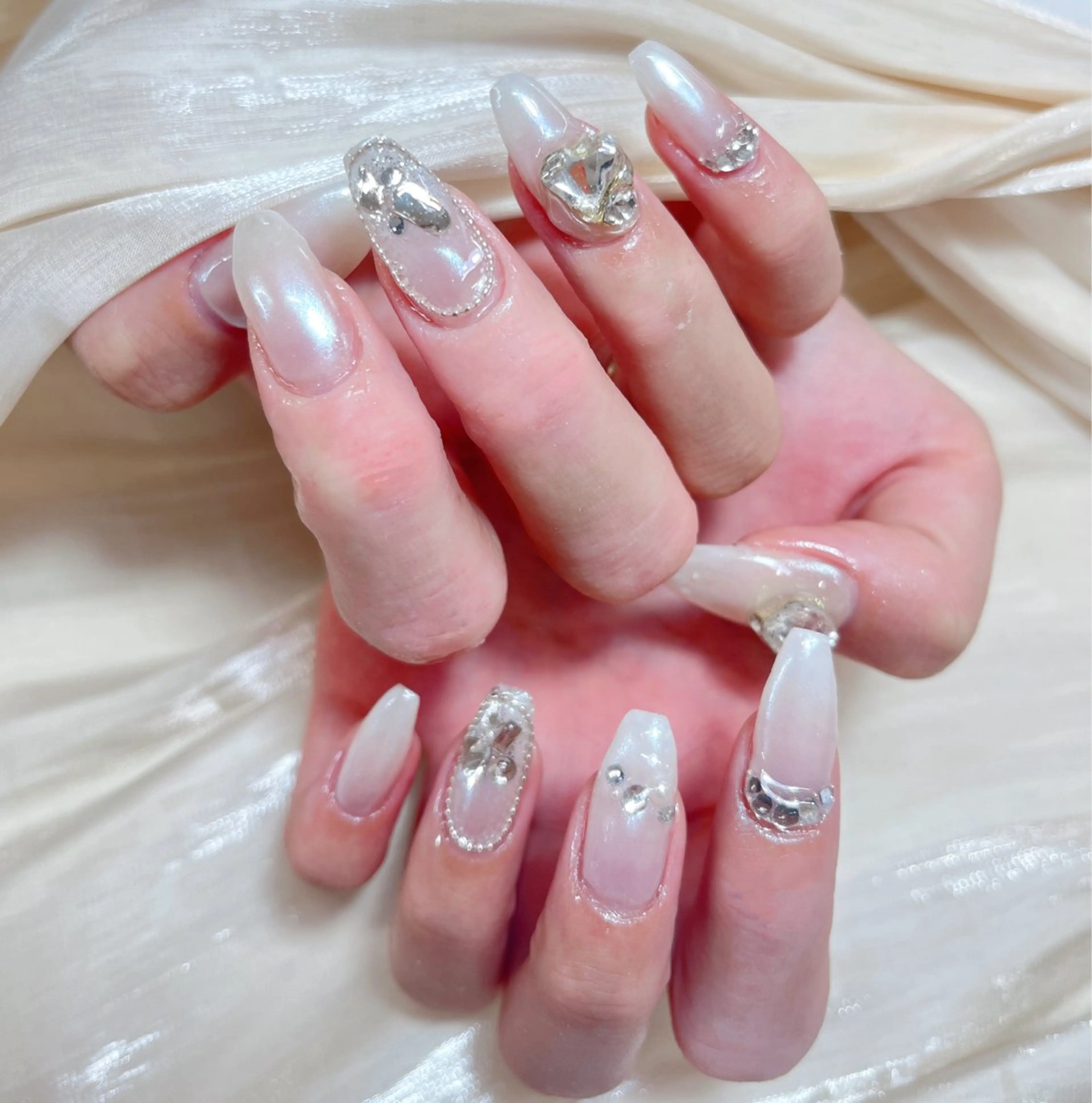 ネイル 持ち込み ワンカラーネイル スカルプネイル candy nail 韓国風ワンホンネイルのネイルデザイン