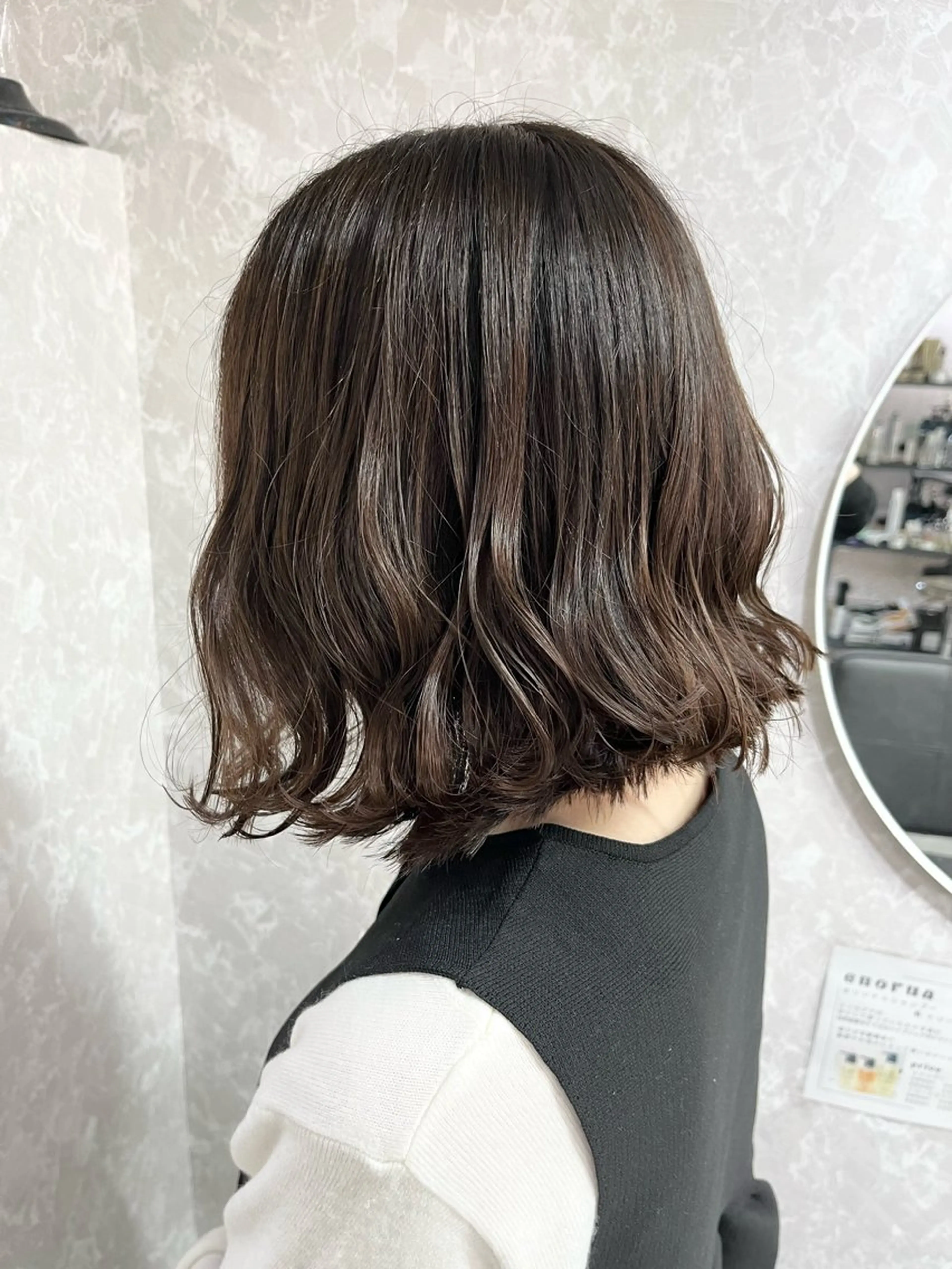 ミディアム カラー 池田 真衣のヘアスタイル