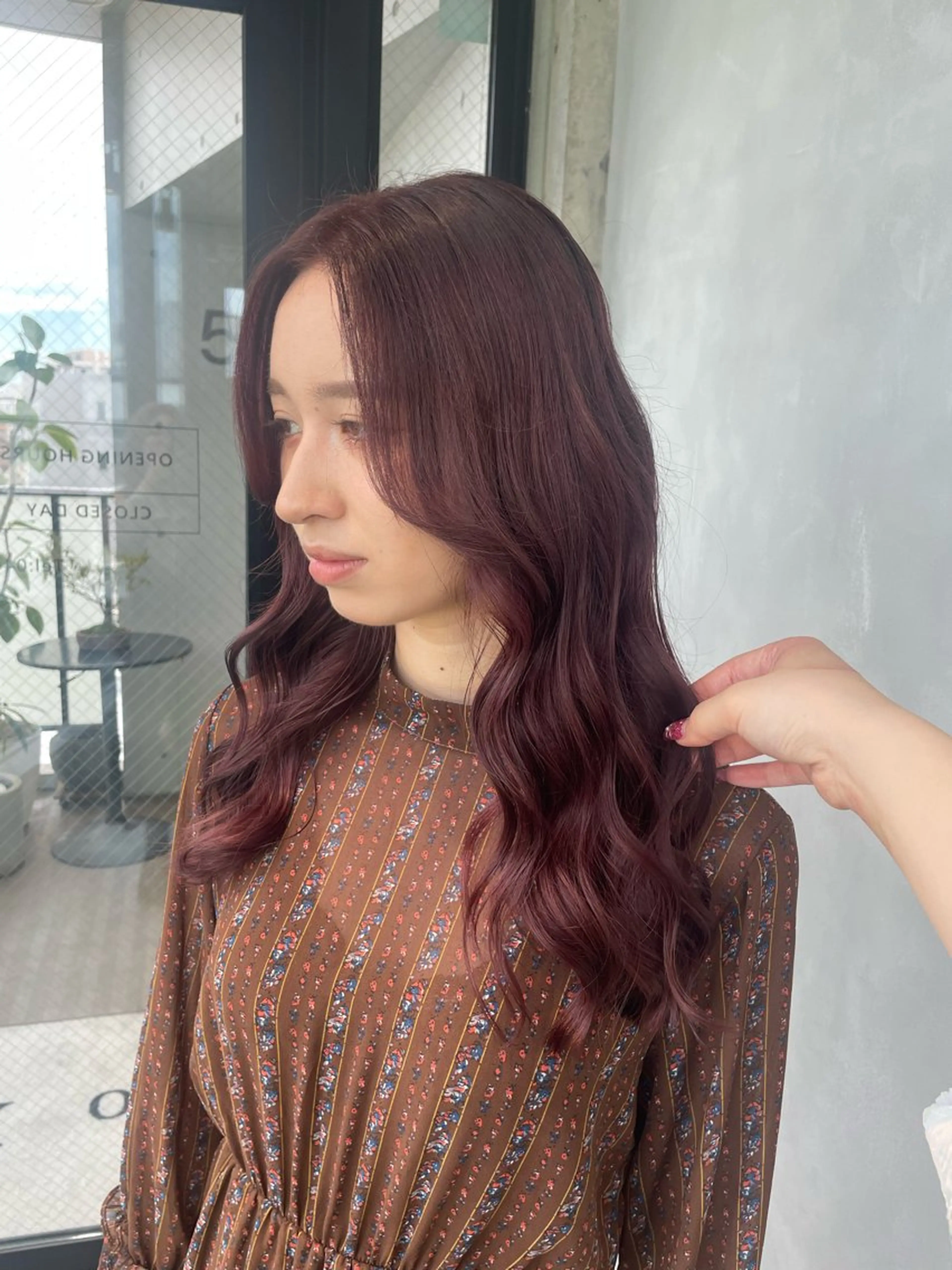 カラー バイオレットカラー 暖色/ハイトーン/ カラー/HBLのヘアスタイル