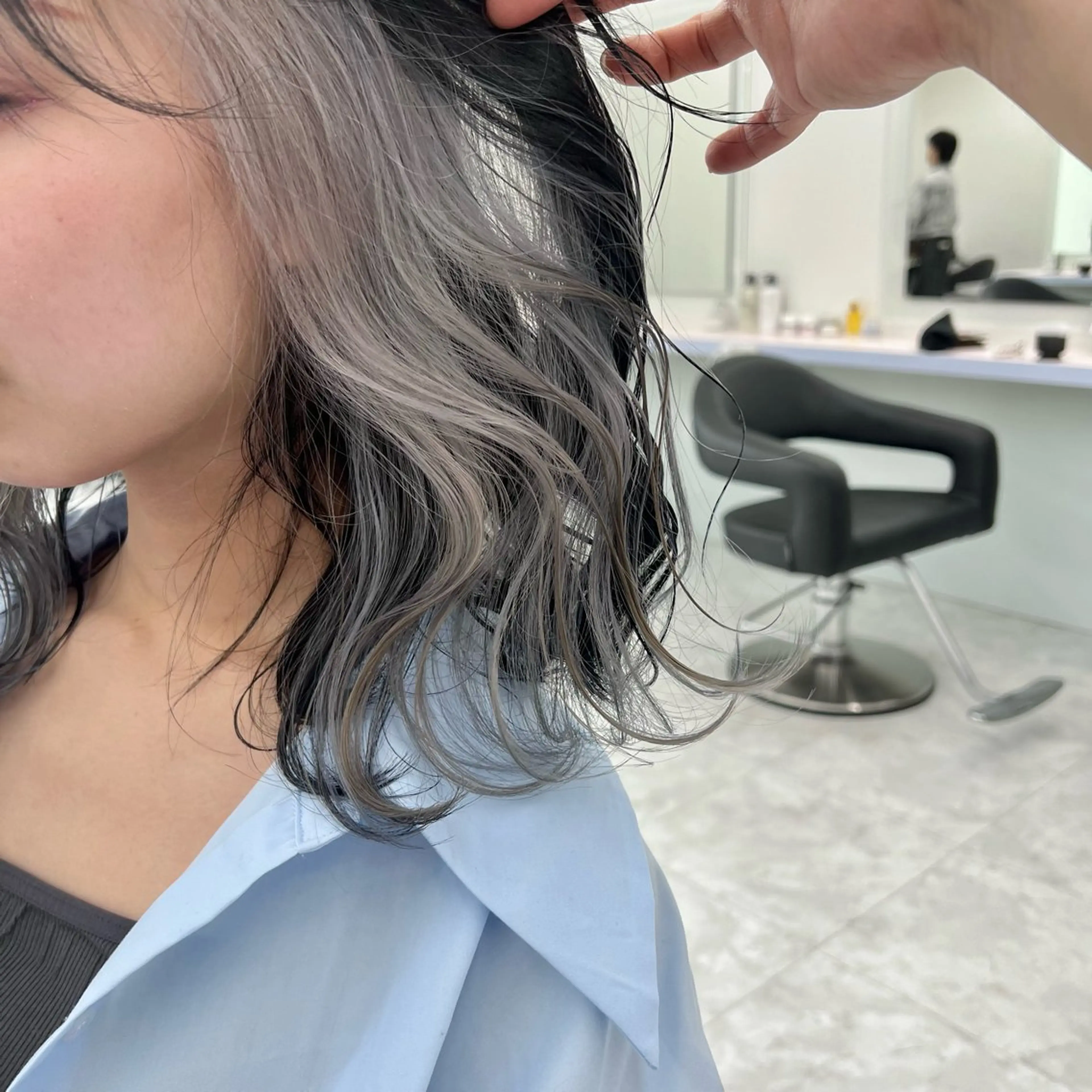 ミディアム カラー 💫トレンドパーマ 友輝💫のヘアスタイル