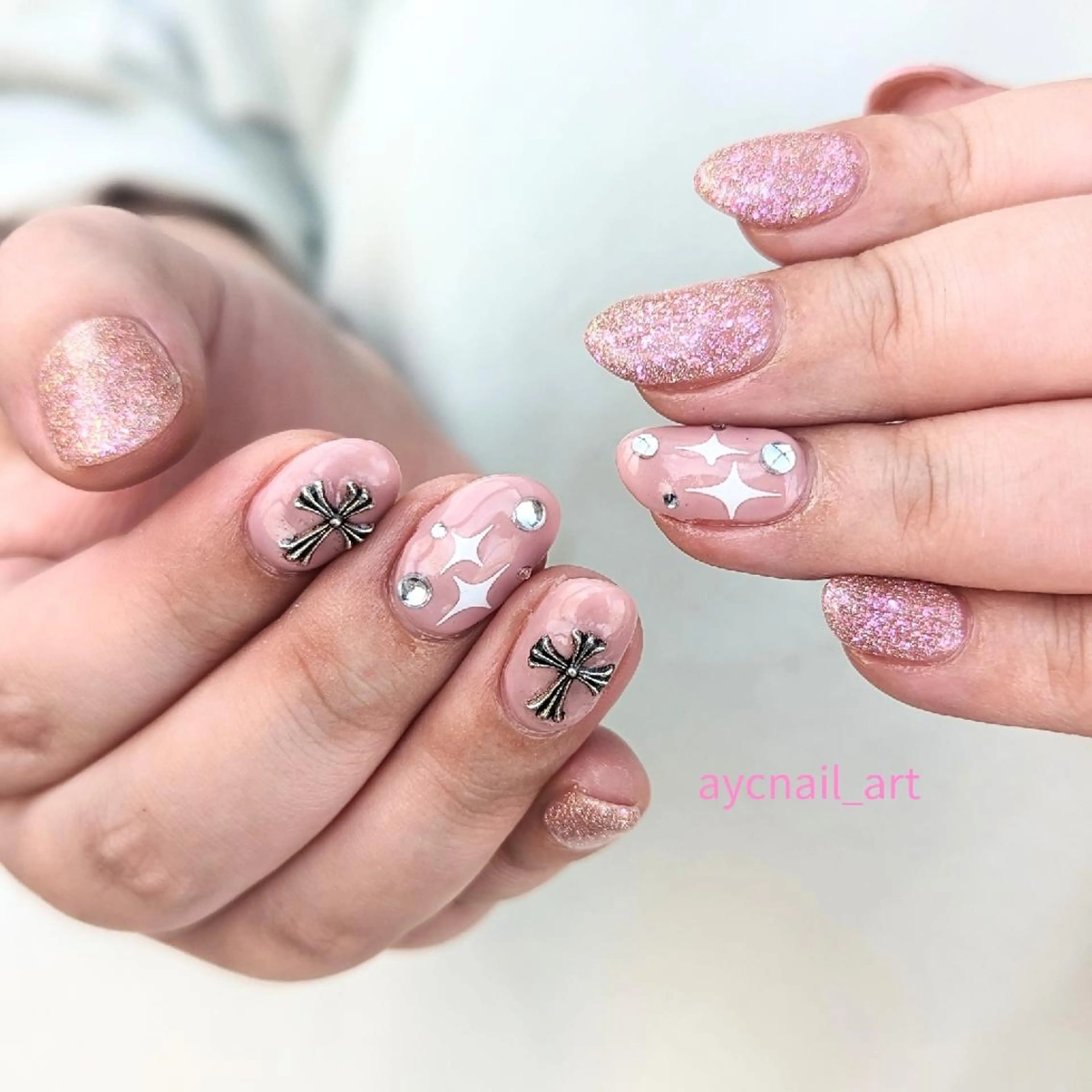 ネイル ピンク ハンドネイル aycnail 　Ayakaのネイルデザイン