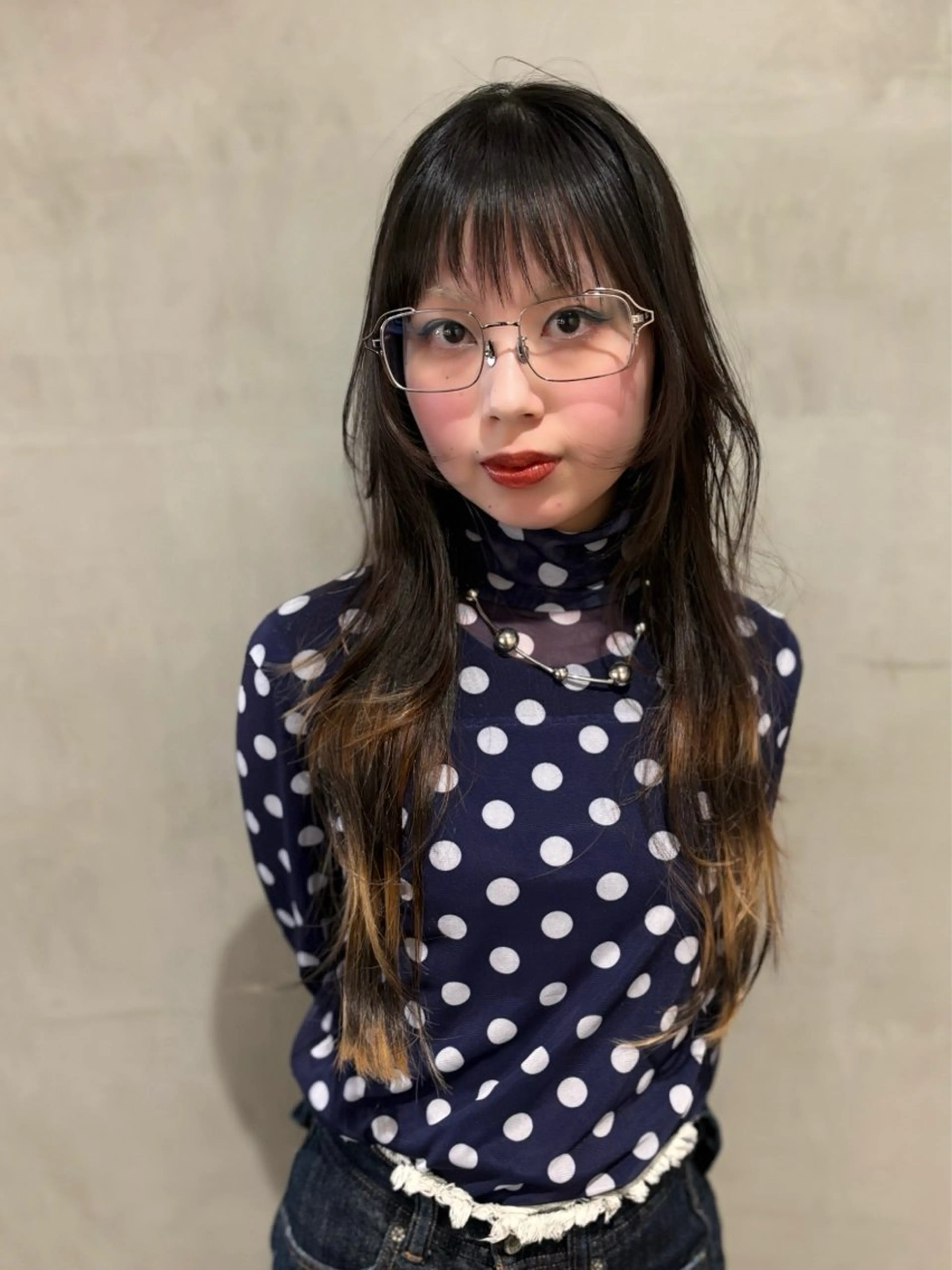 ロング カラー ヘアカラー トリートメント 優 作のヘアスタイル