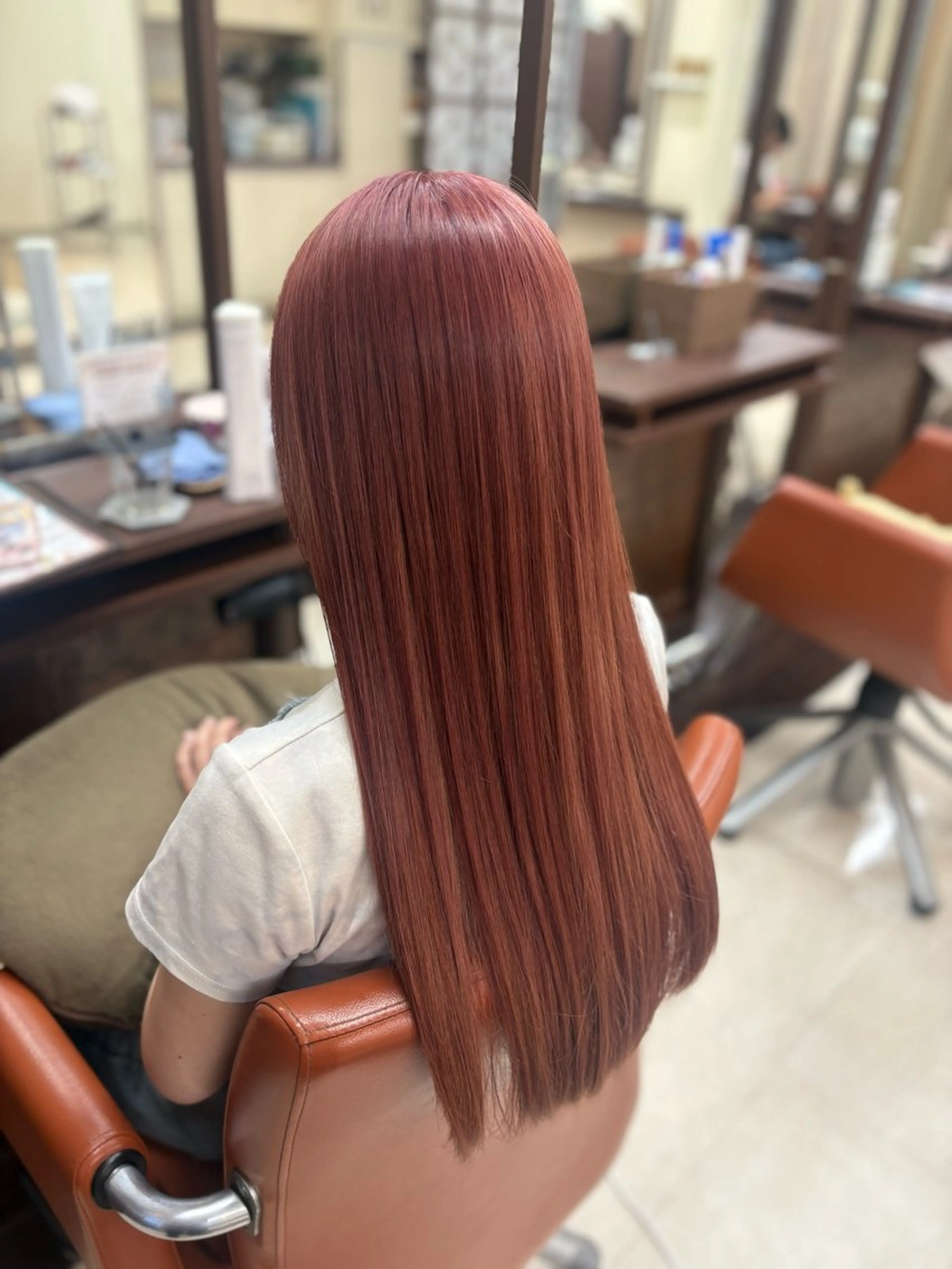 ロング カラー ブリーチ ピンクカラー ヘアカラー 朝倉友香/韓国風/ ハイトーンカラーのヘアスタイル