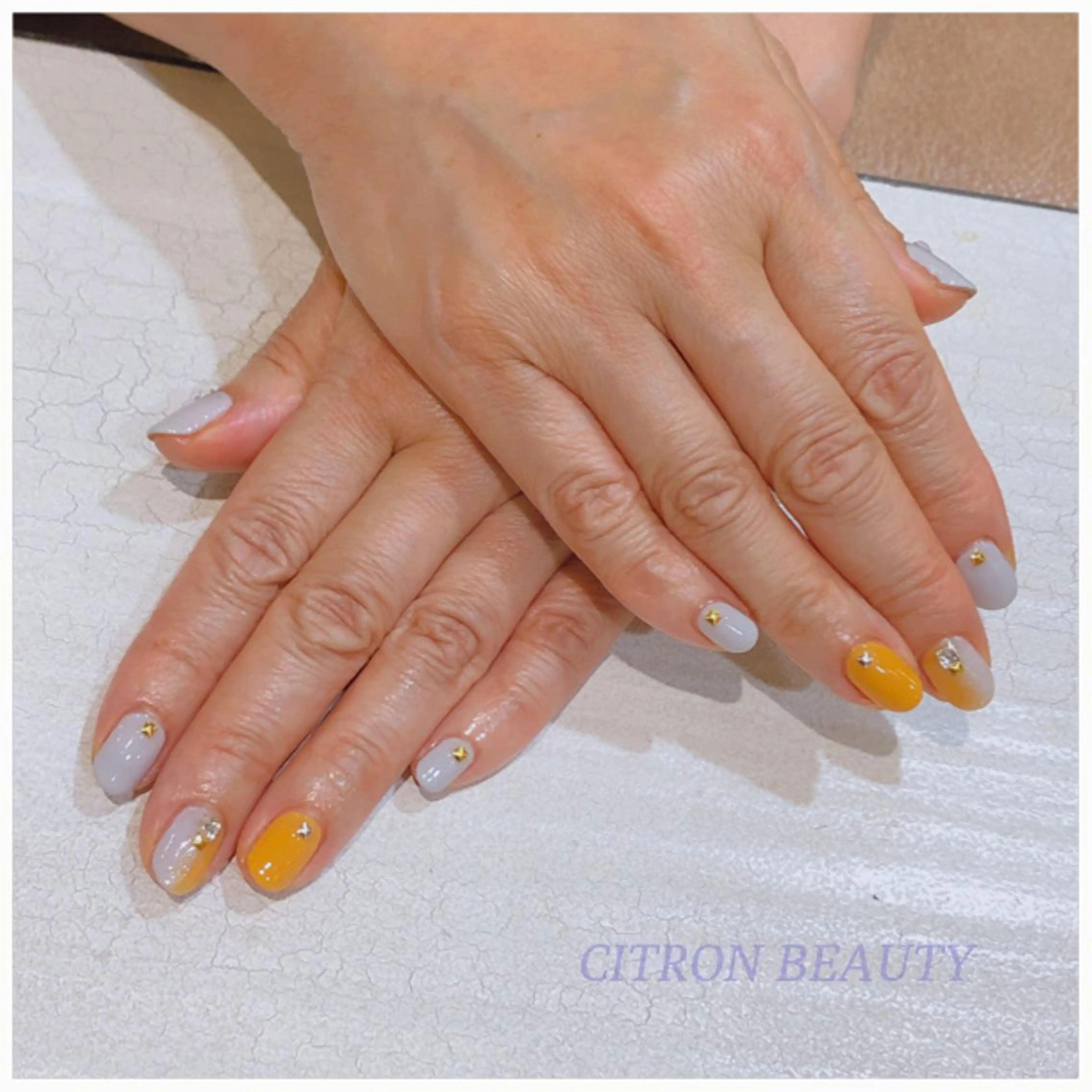 ネイル オレンジ CITRON NAIL💅冨田のネイルデザイン