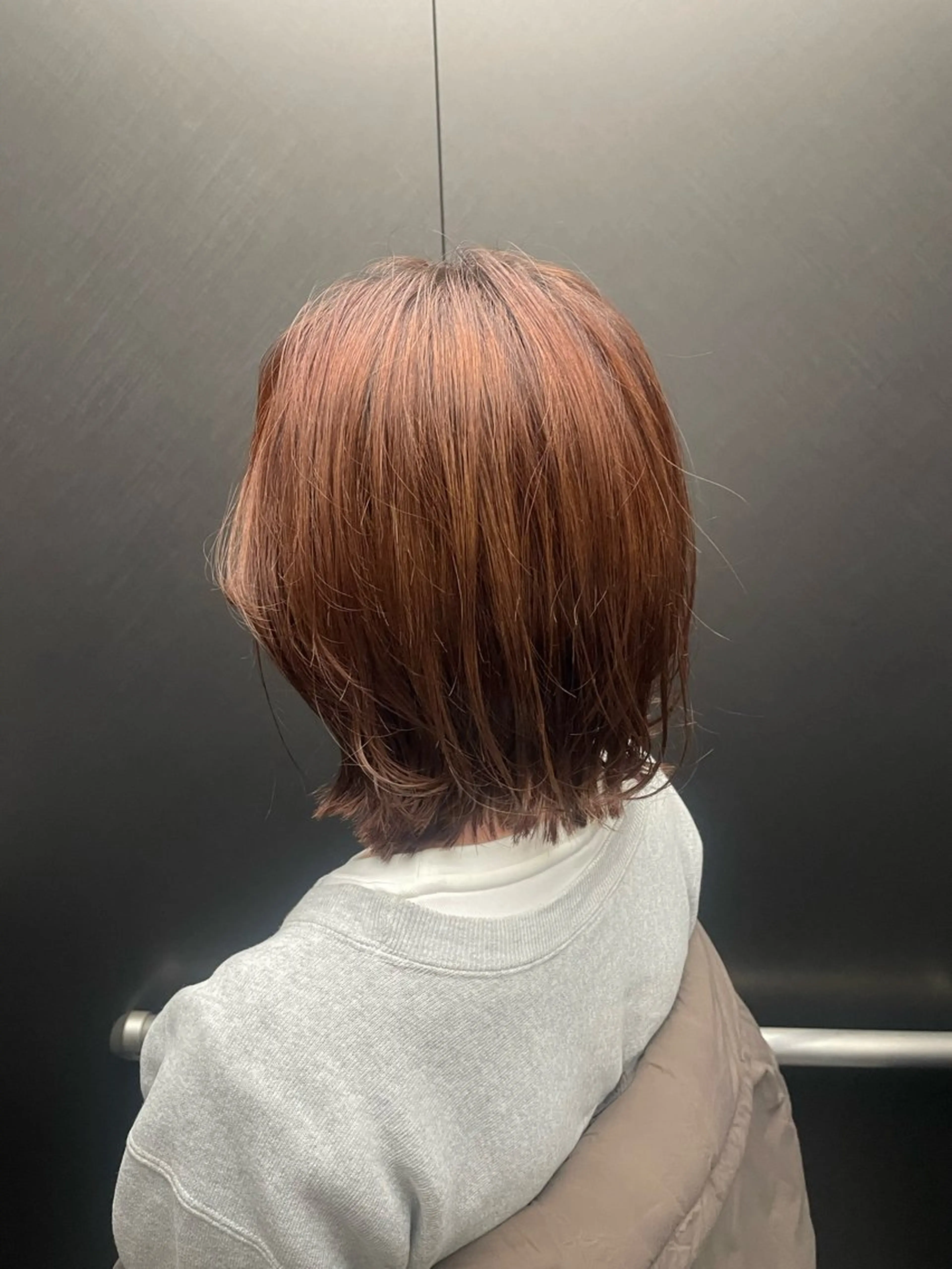 ミディアム カラー ヘアアレンジ オレンジ ヘアカラー トリートメント 🫧コウノ ミナ🫧のヘアスタイル