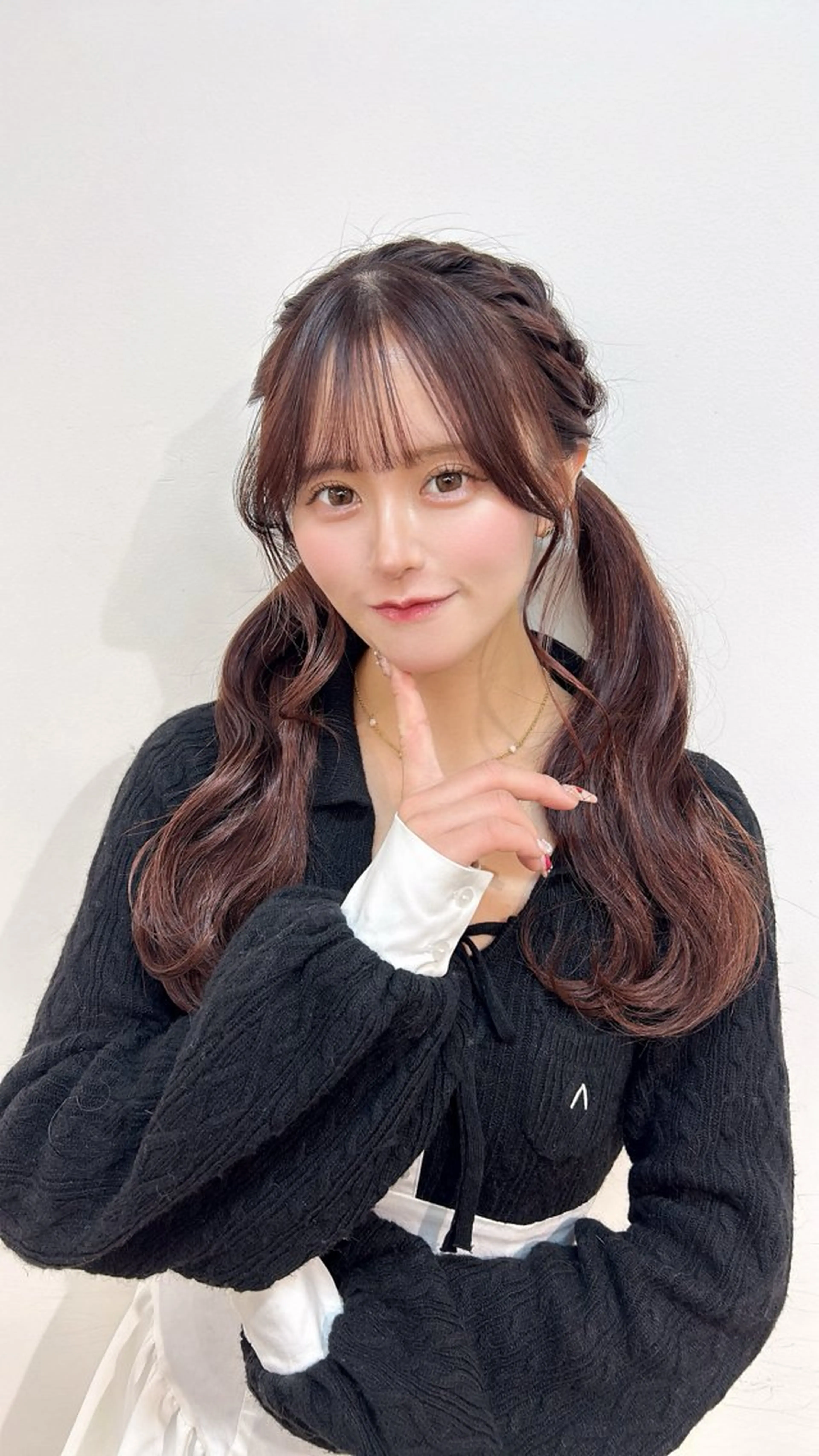 【🎀人気No.2クーポン🎀】韓国式お顔周りカット+うる艶カラー+4stepトリートメント🪽🫧の写真