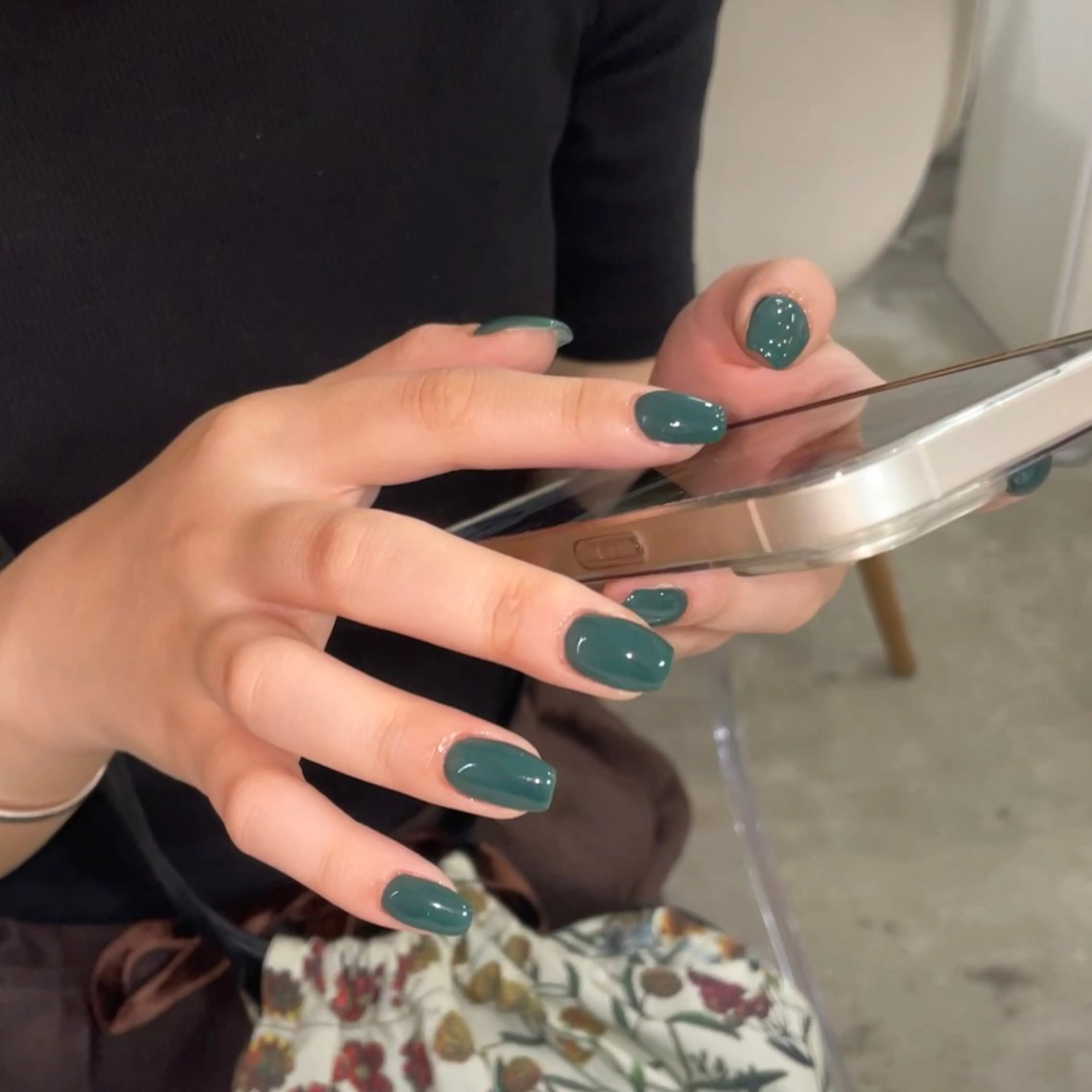 ☆hand☆【オフなし】ワンカラー/ラメ ＋補強3本の写真