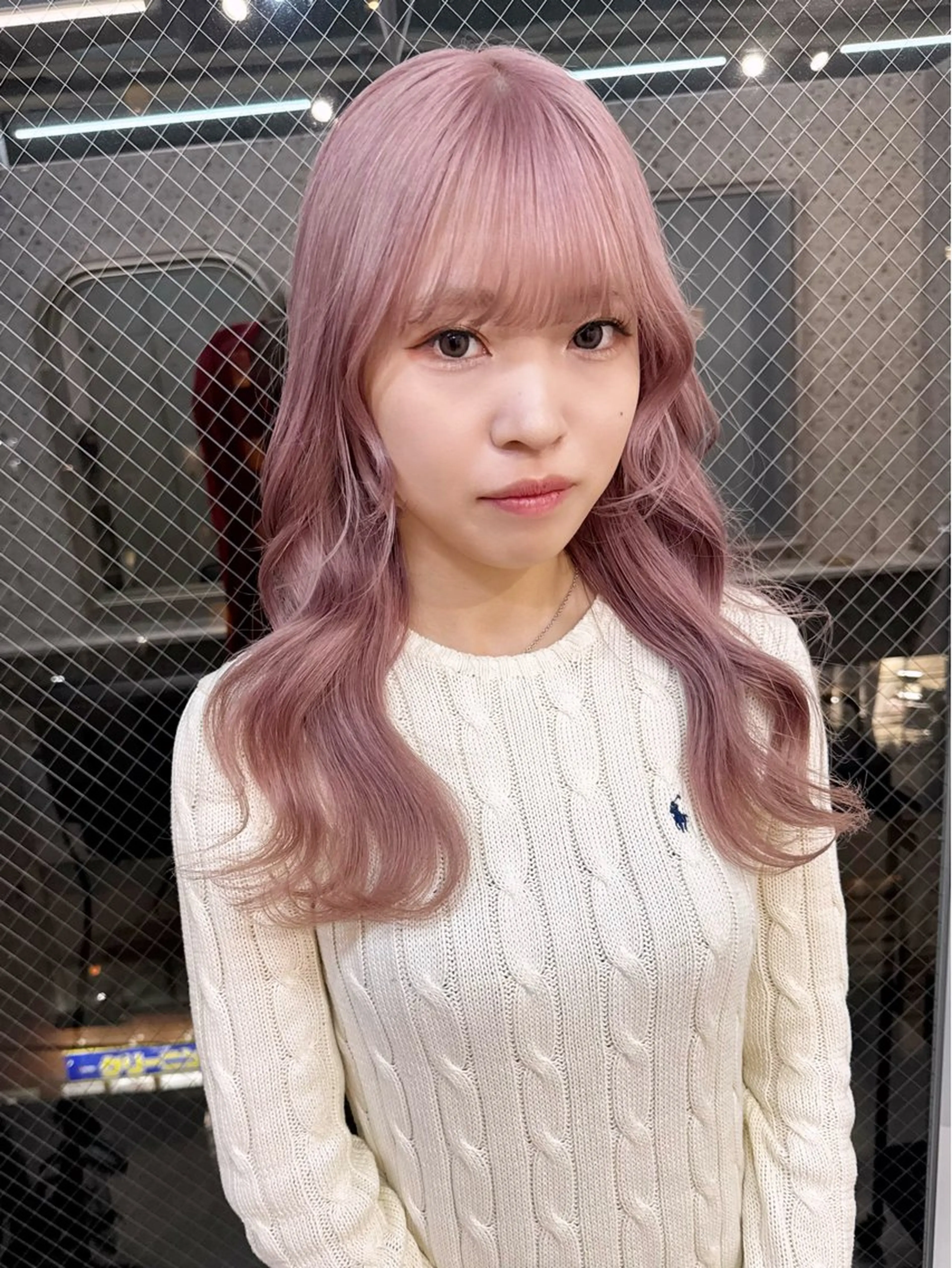 ロング カラー ベージュカラー ブリーチ ケアブリーチ ダブルカラー ハイライトカラー カット ヘアカラー トリートメント lani 天神大名/ブリーチのヘアスタイル