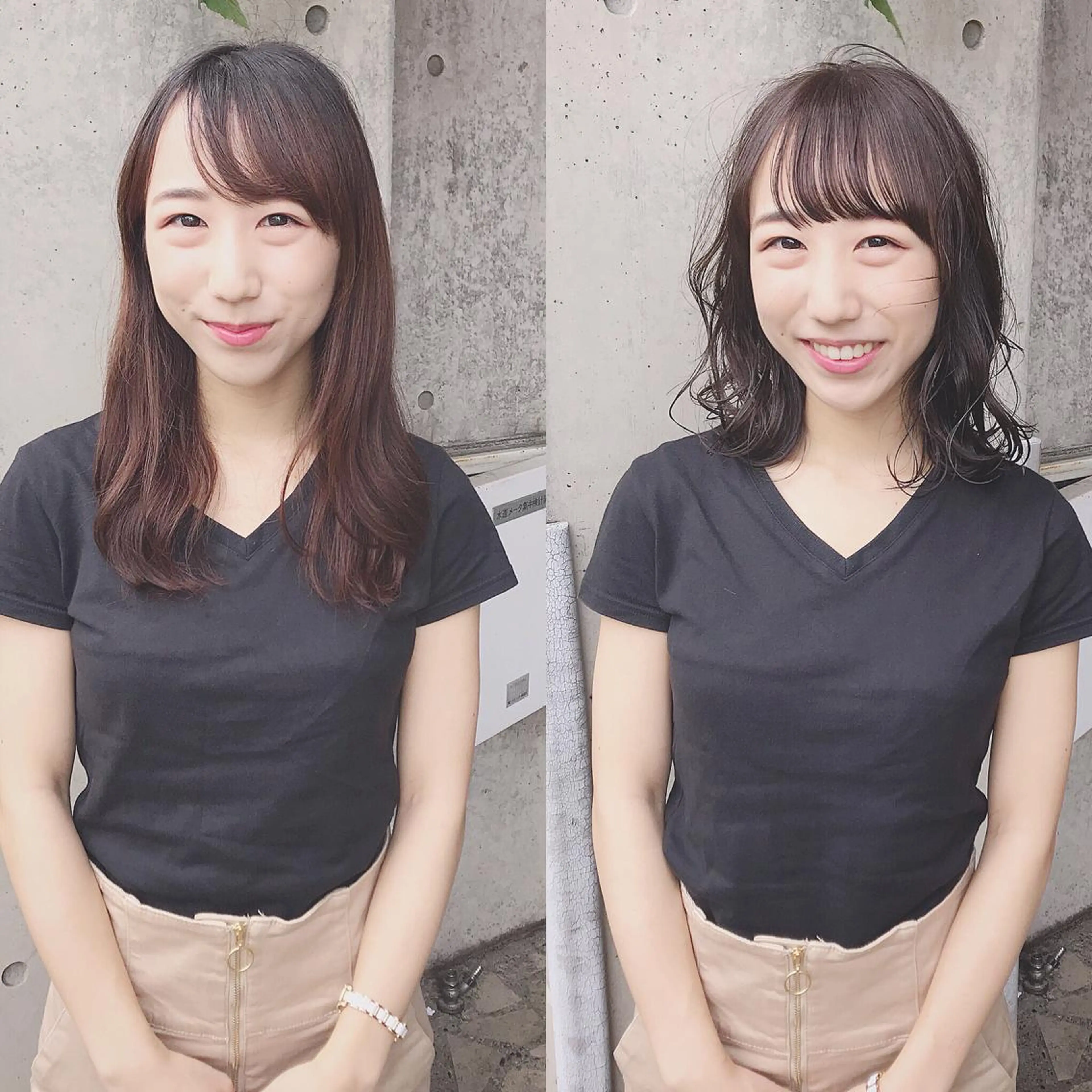 ミディアム カラー 及川 光のヘアスタイル