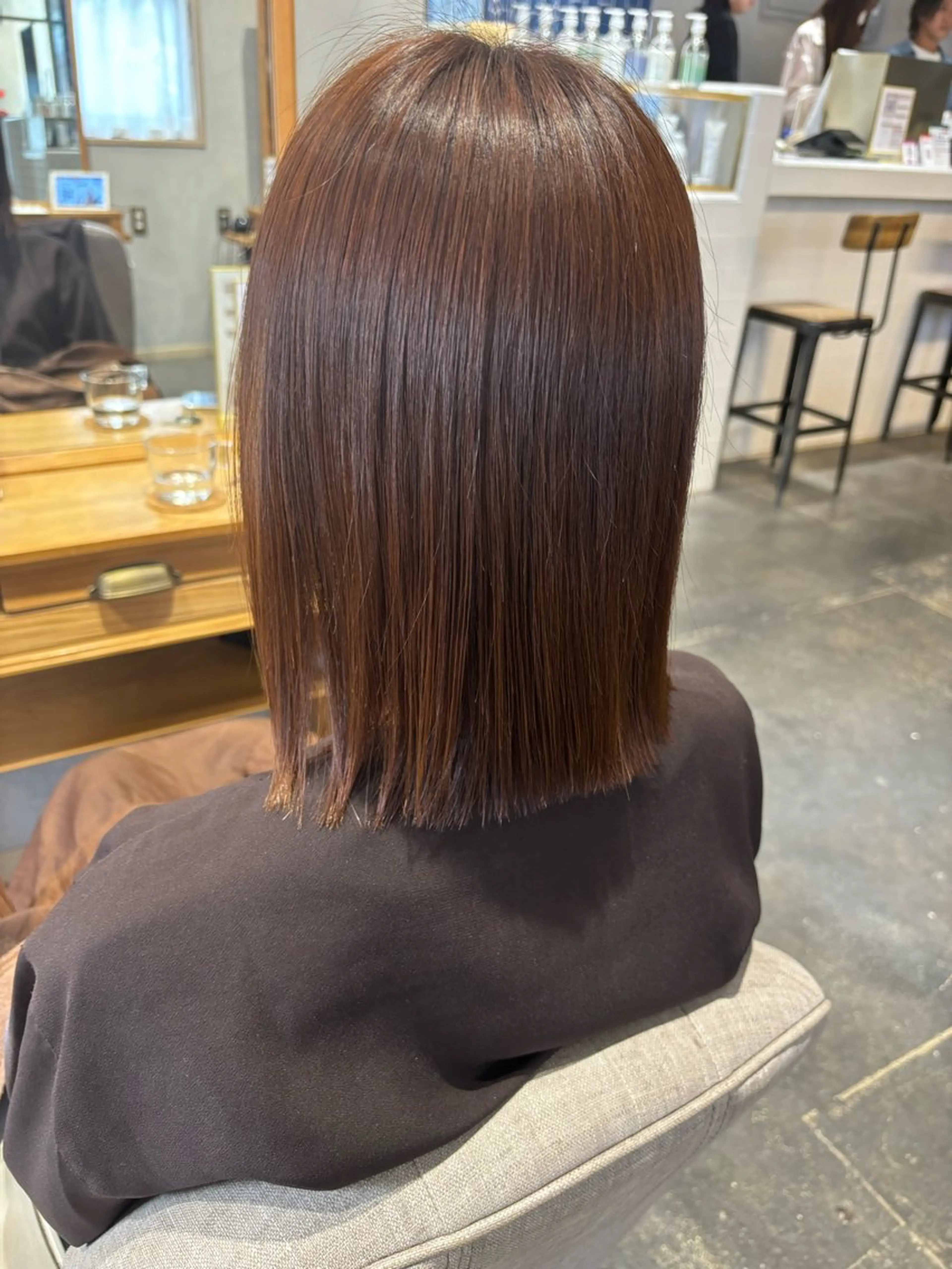 セミロング ヘアカラー 齋藤 菜々未のヘアスタイル